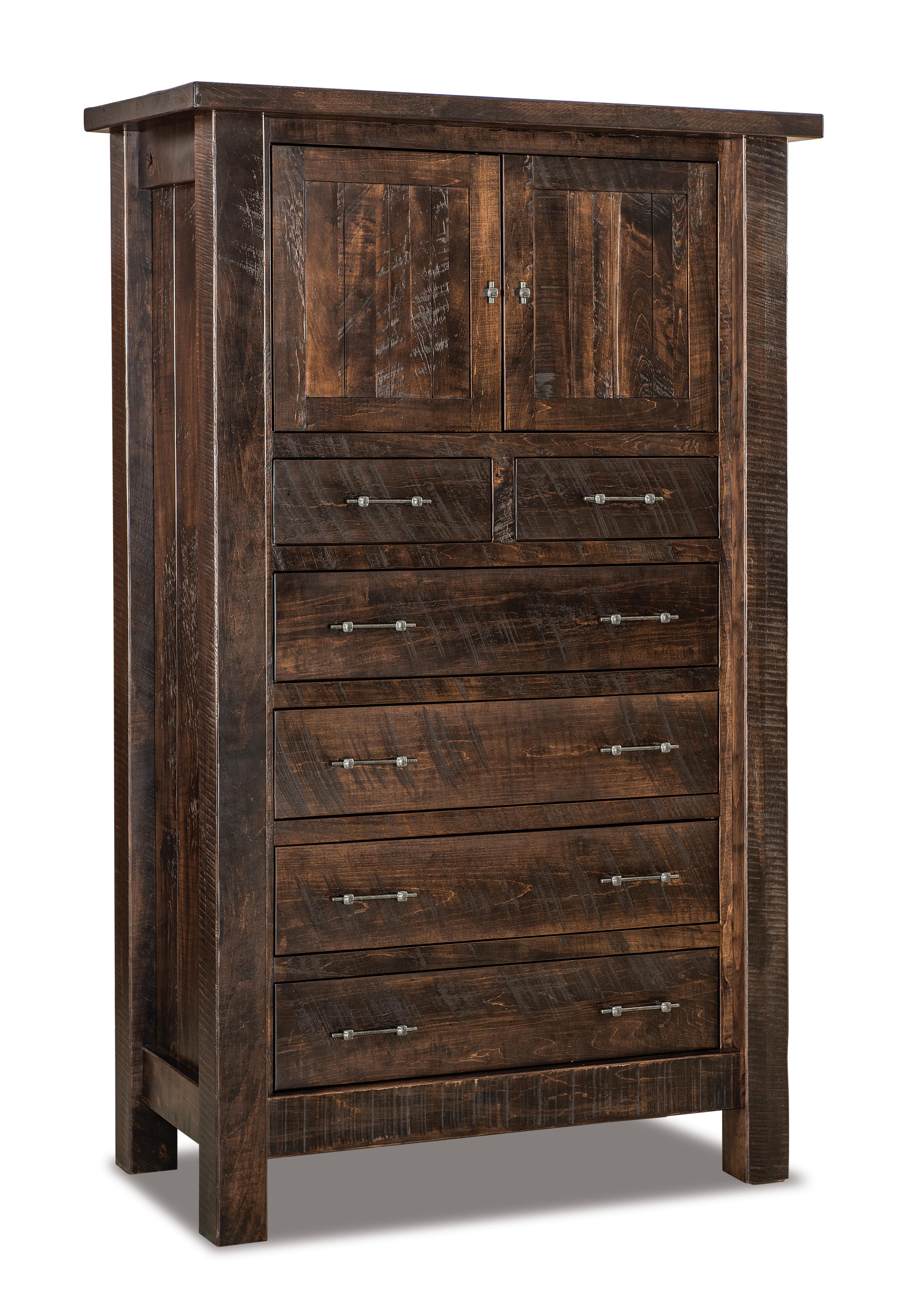 american made amish yellowstone six drawer two door armoire