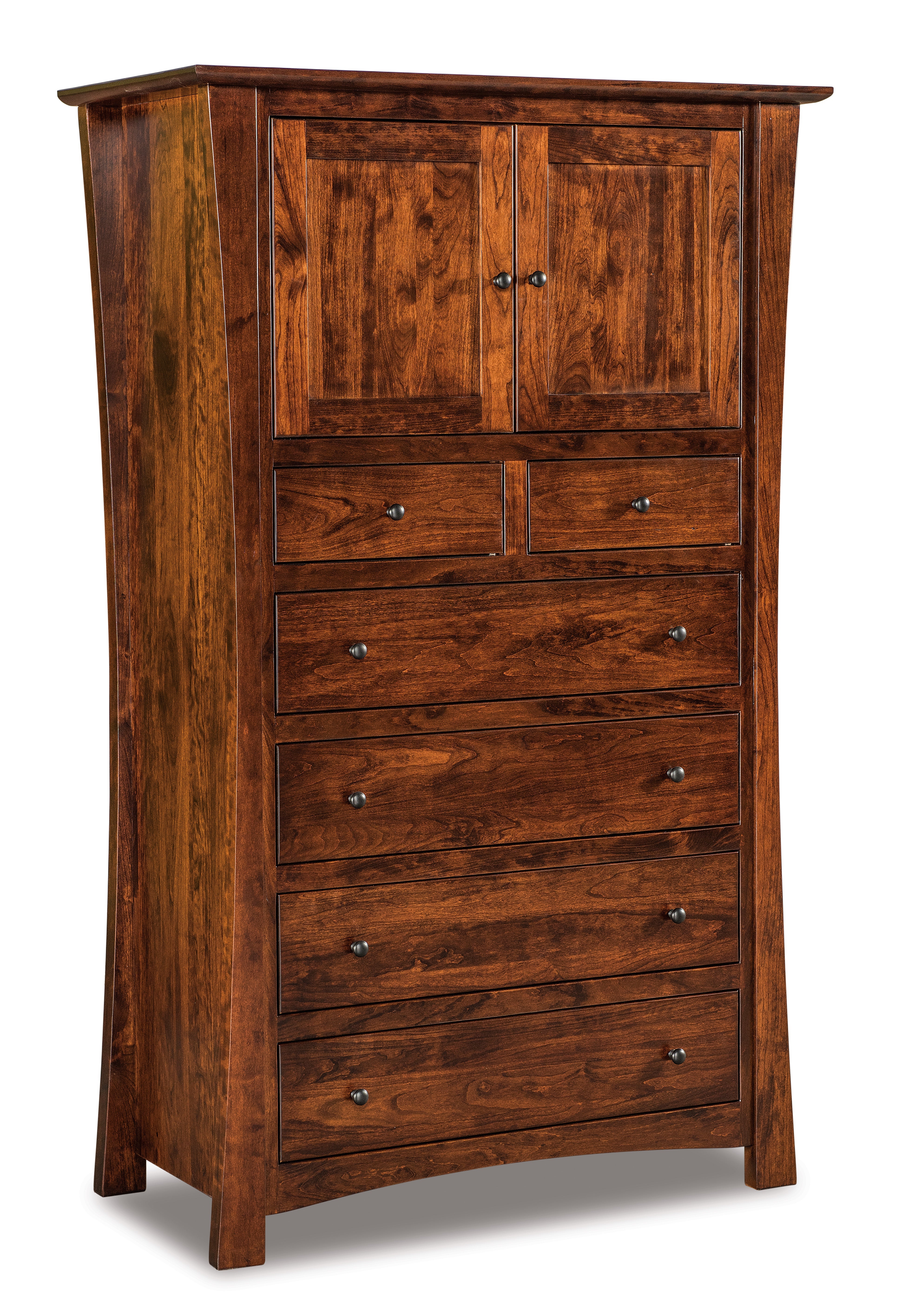 american made amish matison six drawers two door armoire