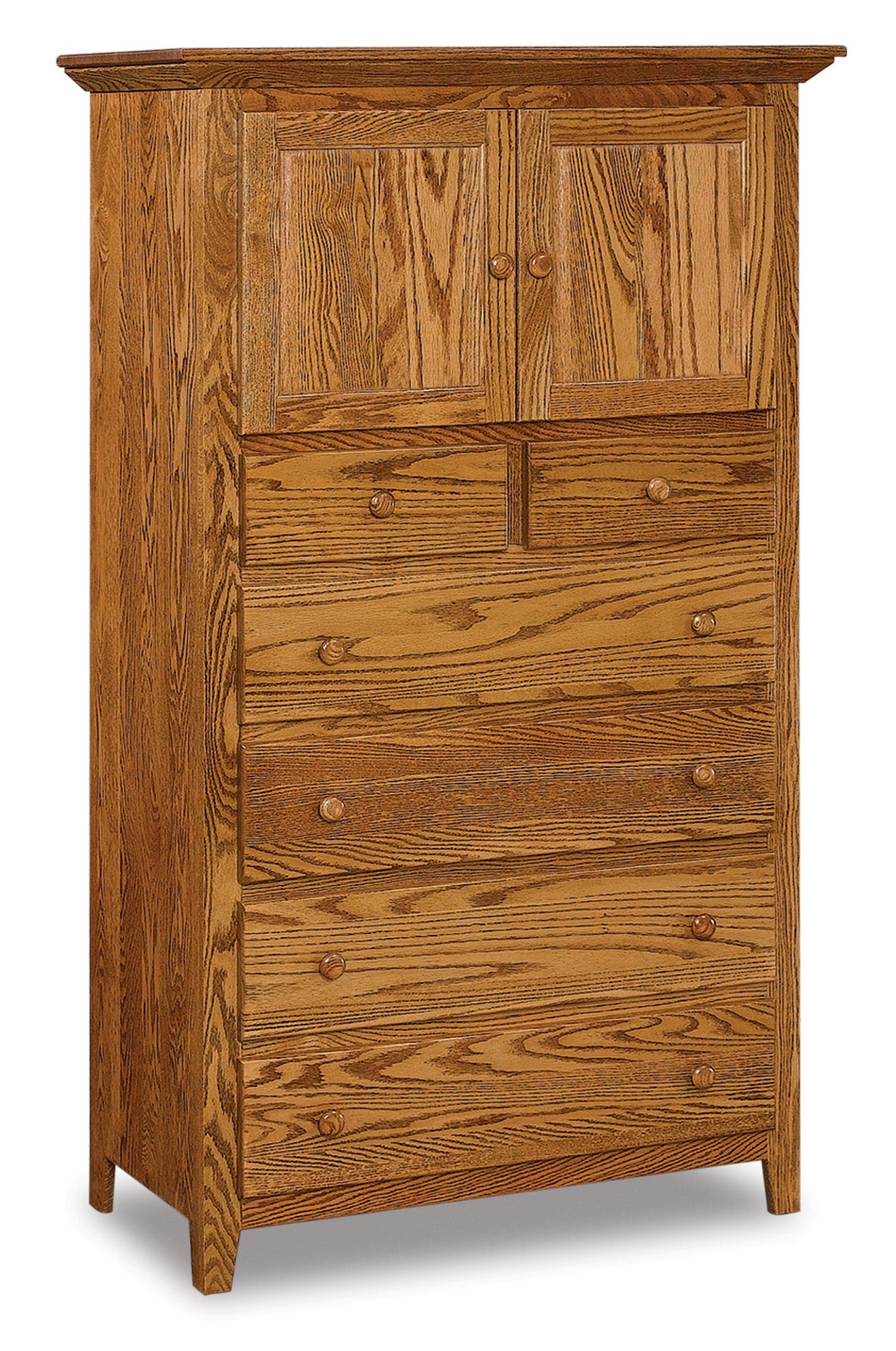 Amish Shaker Six Drawer Two Door Chest Armoire