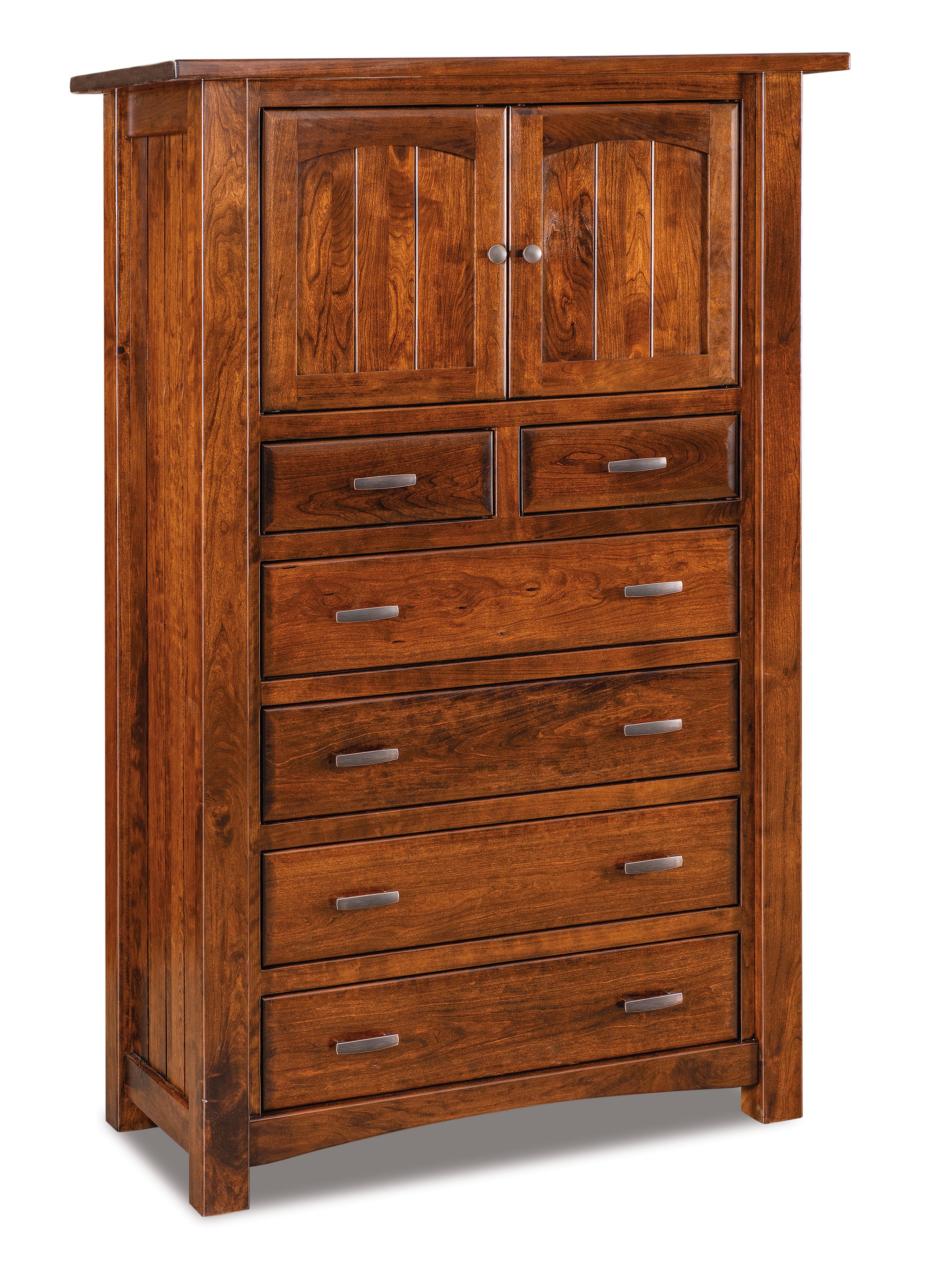 Amish Timbra Six Drawer Two Door Chest Armoire