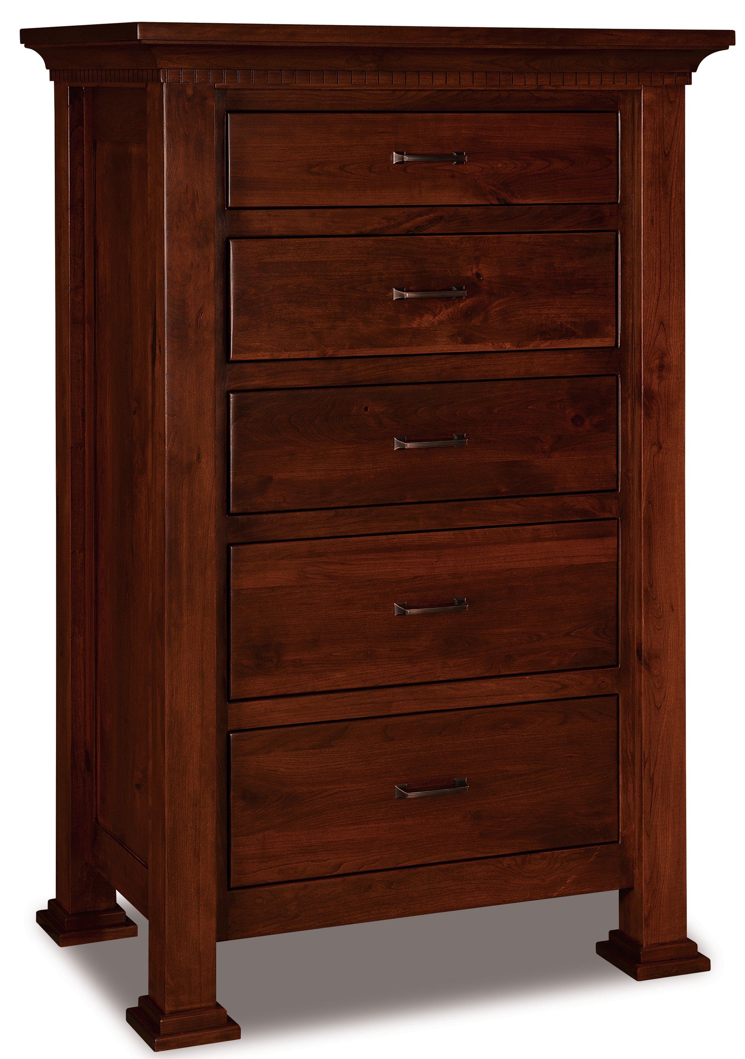 Amish Empire Five Drawer Chest