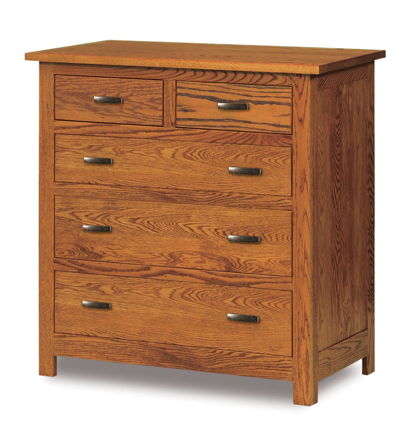 Amish Flush Mission Five Drawer Chest