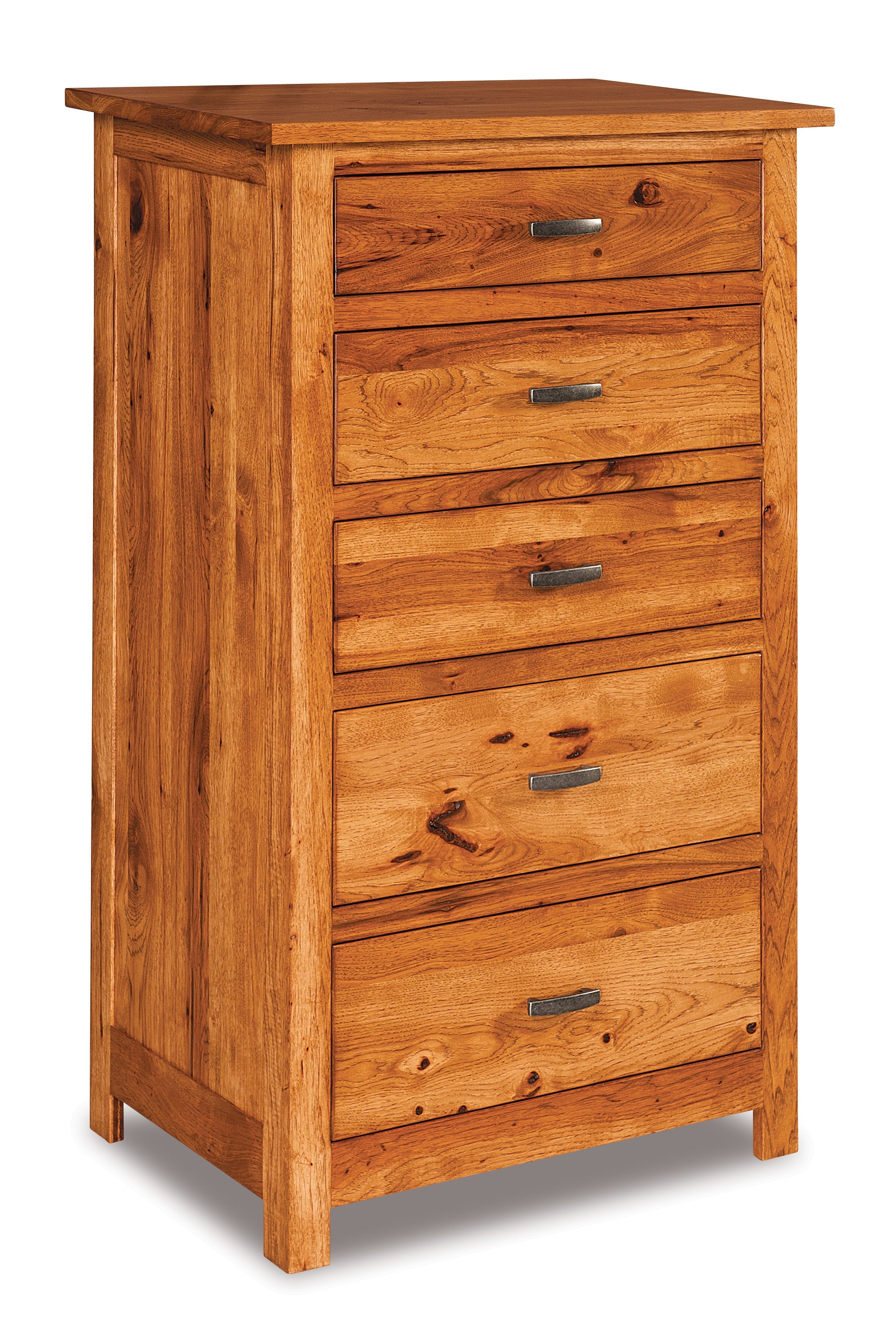 Amish Flush Mission Five Drawer Chest