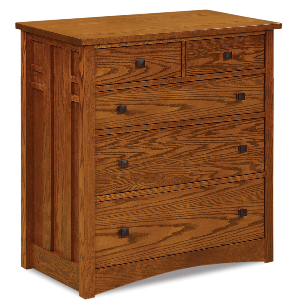 american made amish kascade five drawer chest