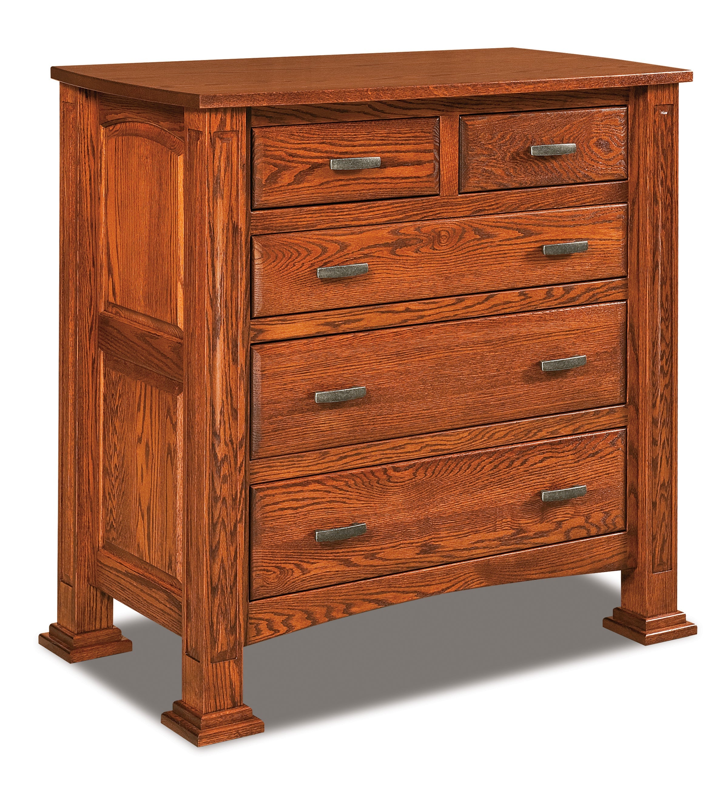 american made amish lexington five drawer chest