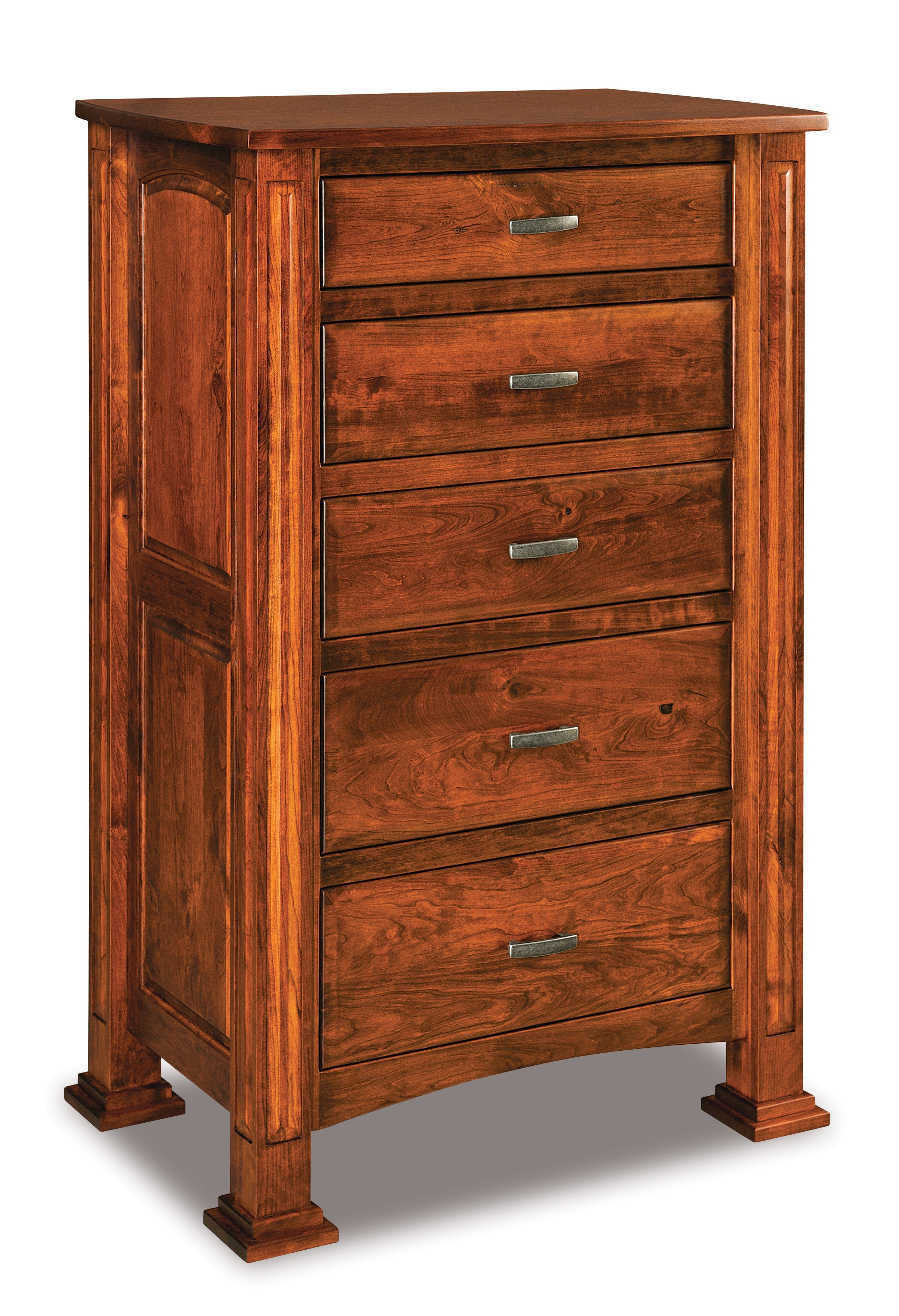 american made amish lexington five drawer chest