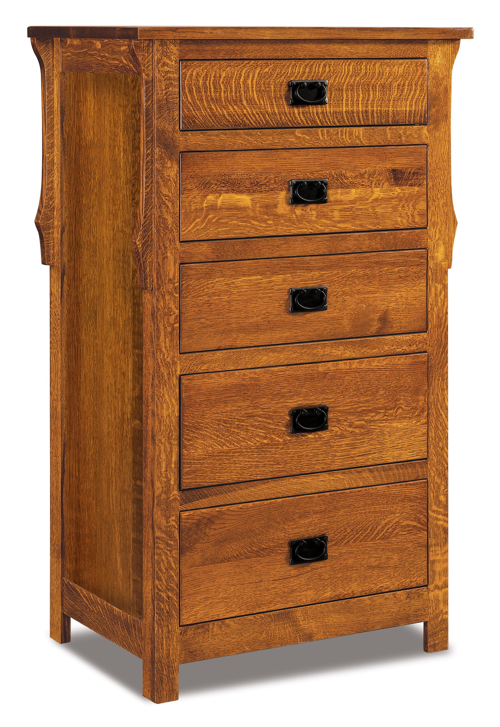 Amish Stick Mission Five Drawer Chest