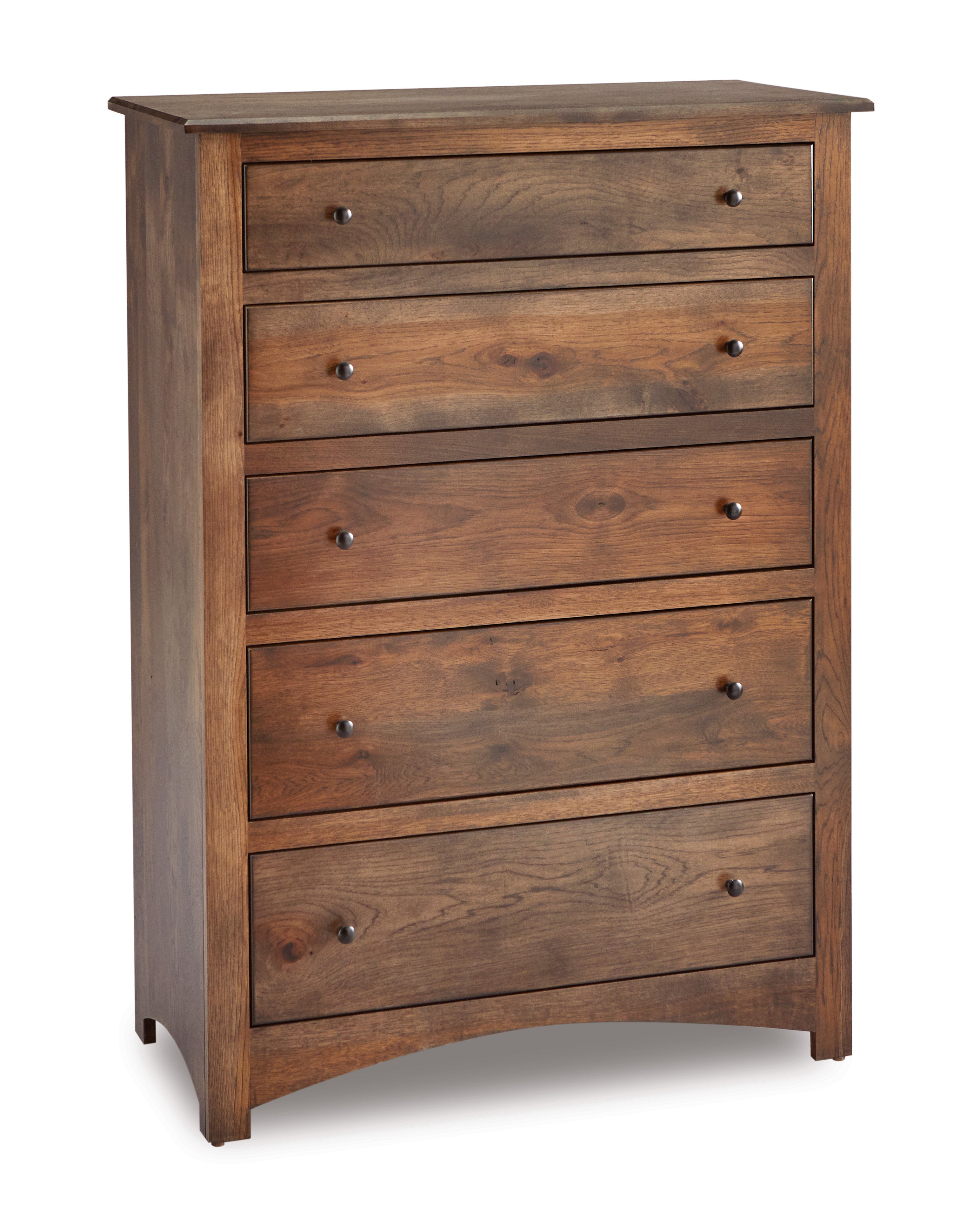 american made amish troy five drawer chest