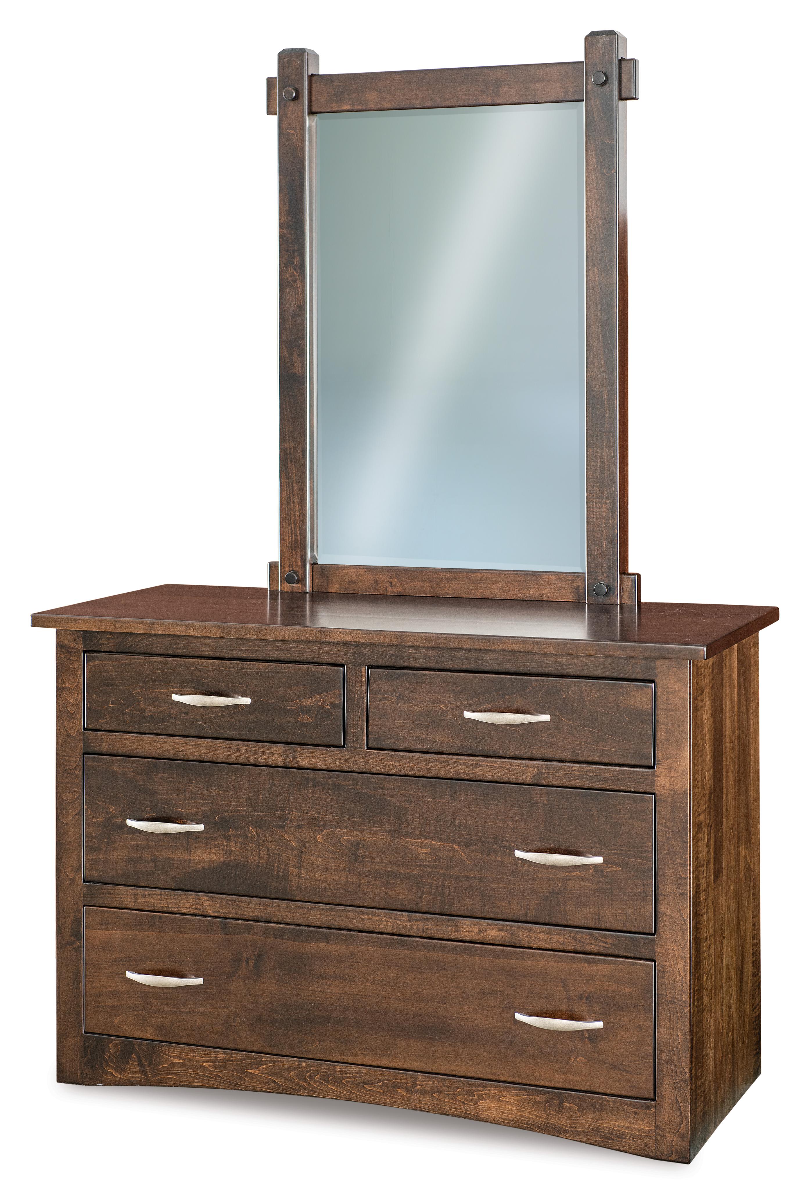 american made amish denver four drawer dresser with mirror