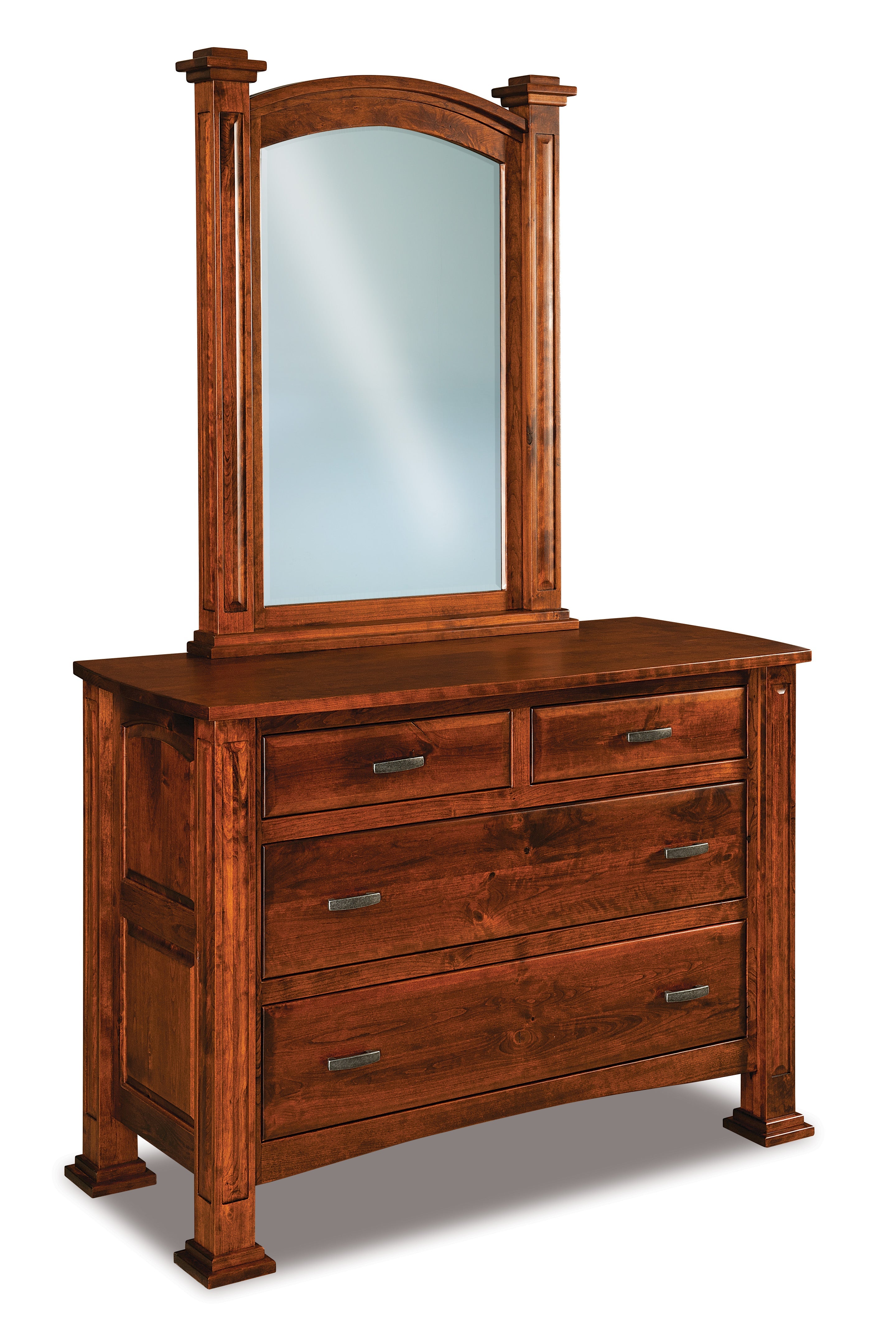 american made amish lexington four drawer dresser with mirror