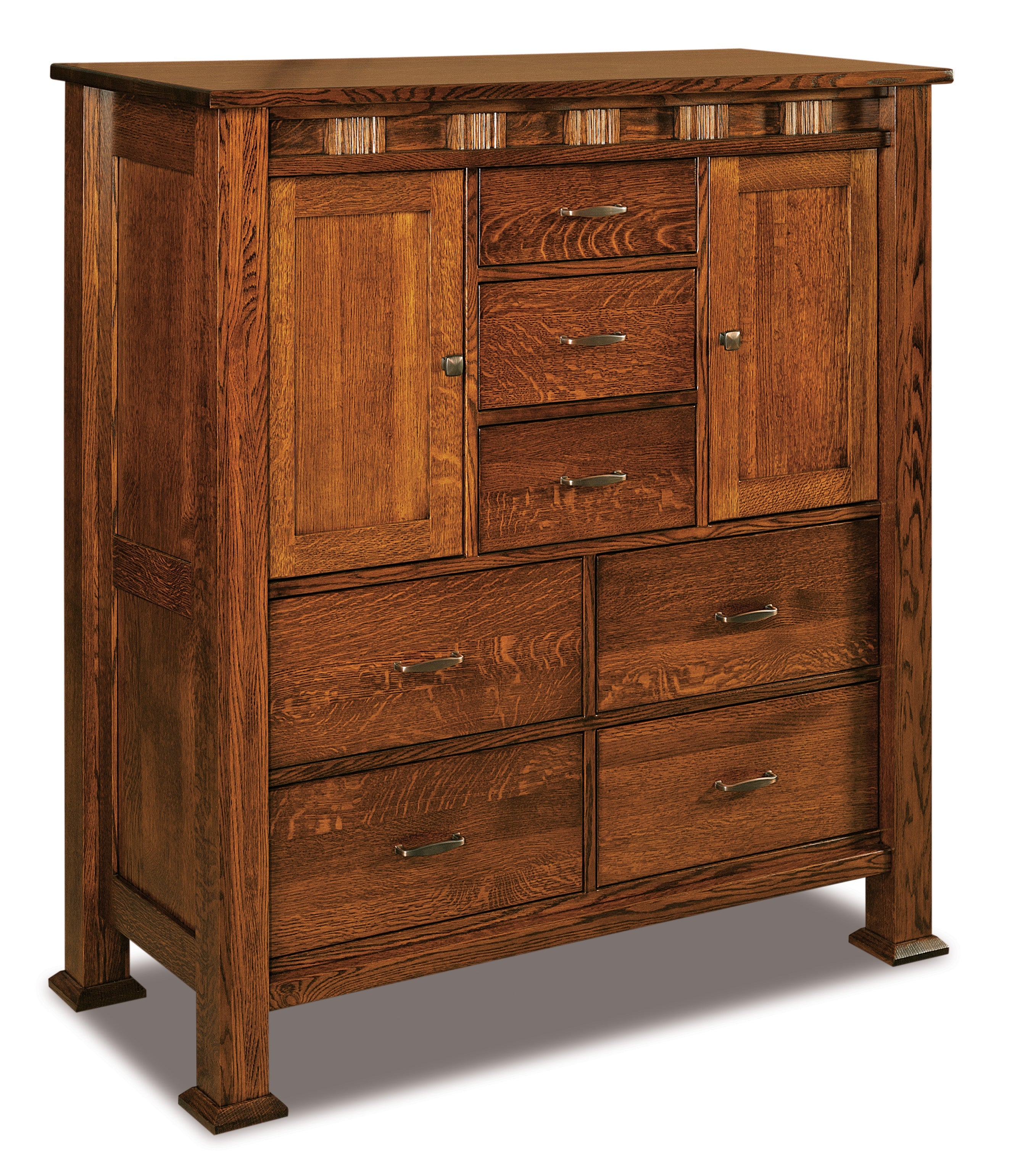 Amish Sequoyah Seven Drawer Two Door His & Hers Chest