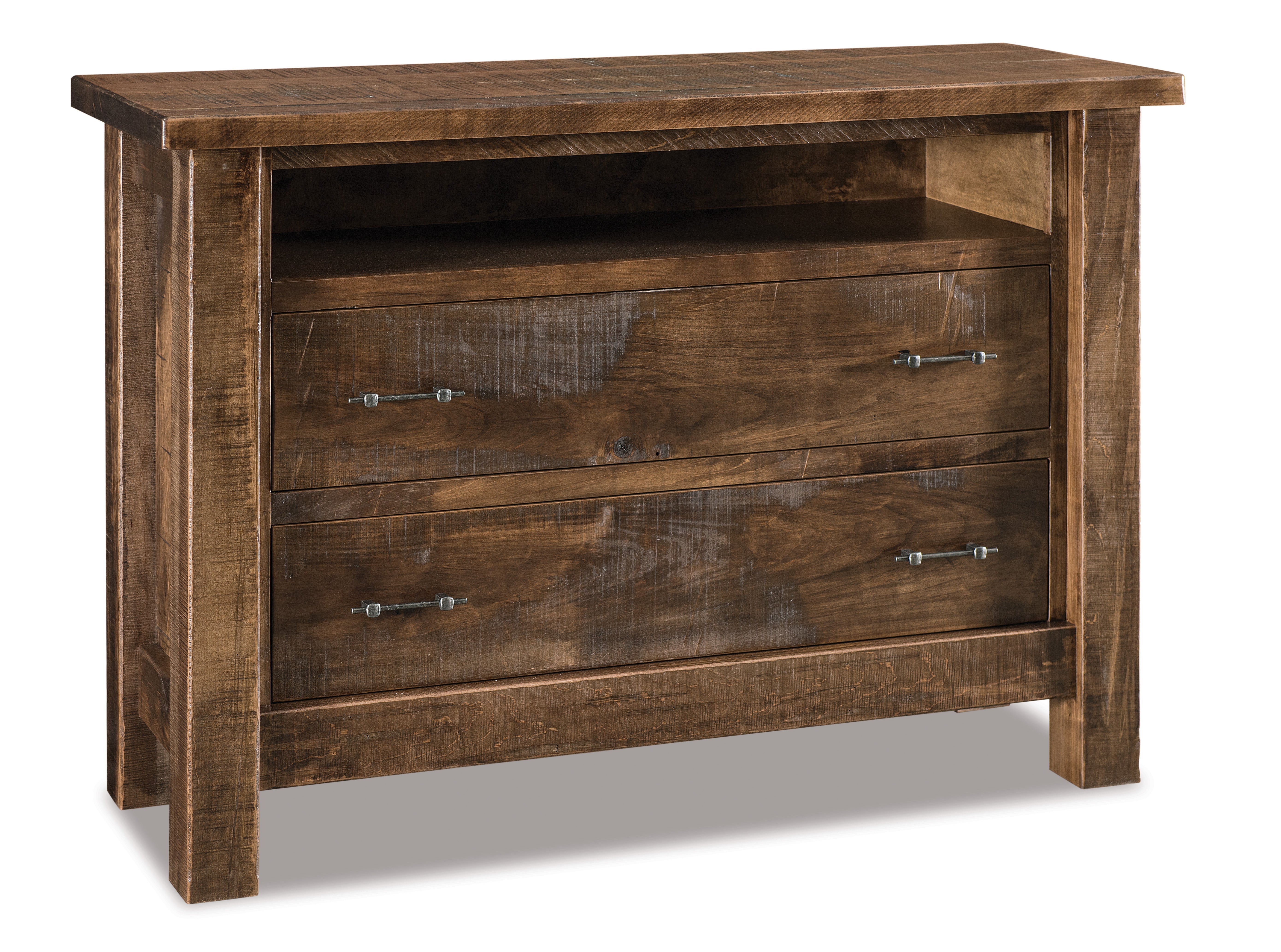 american made amish yellowstone two drawer media chest