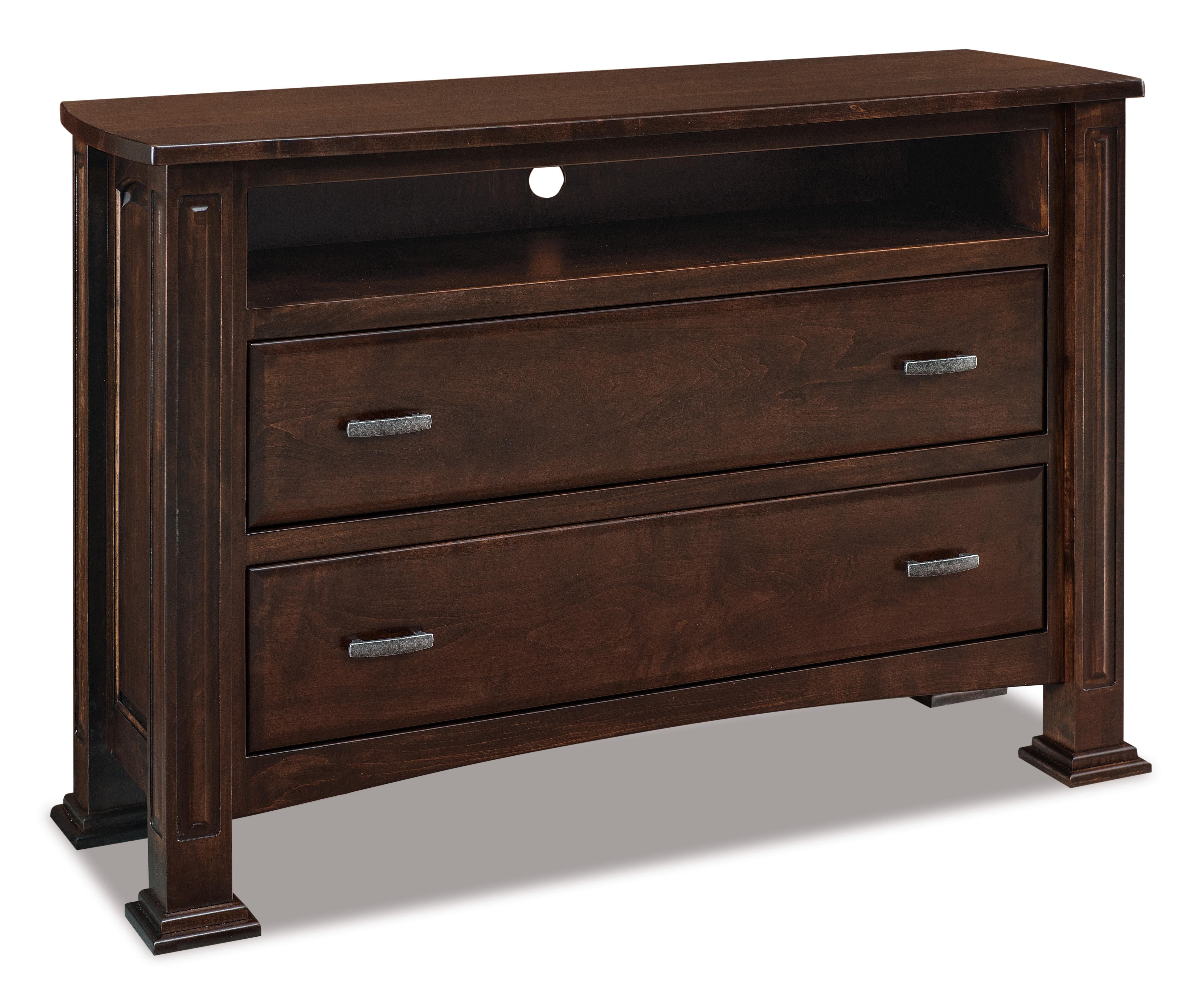 american made amish lexington two drawer media chest