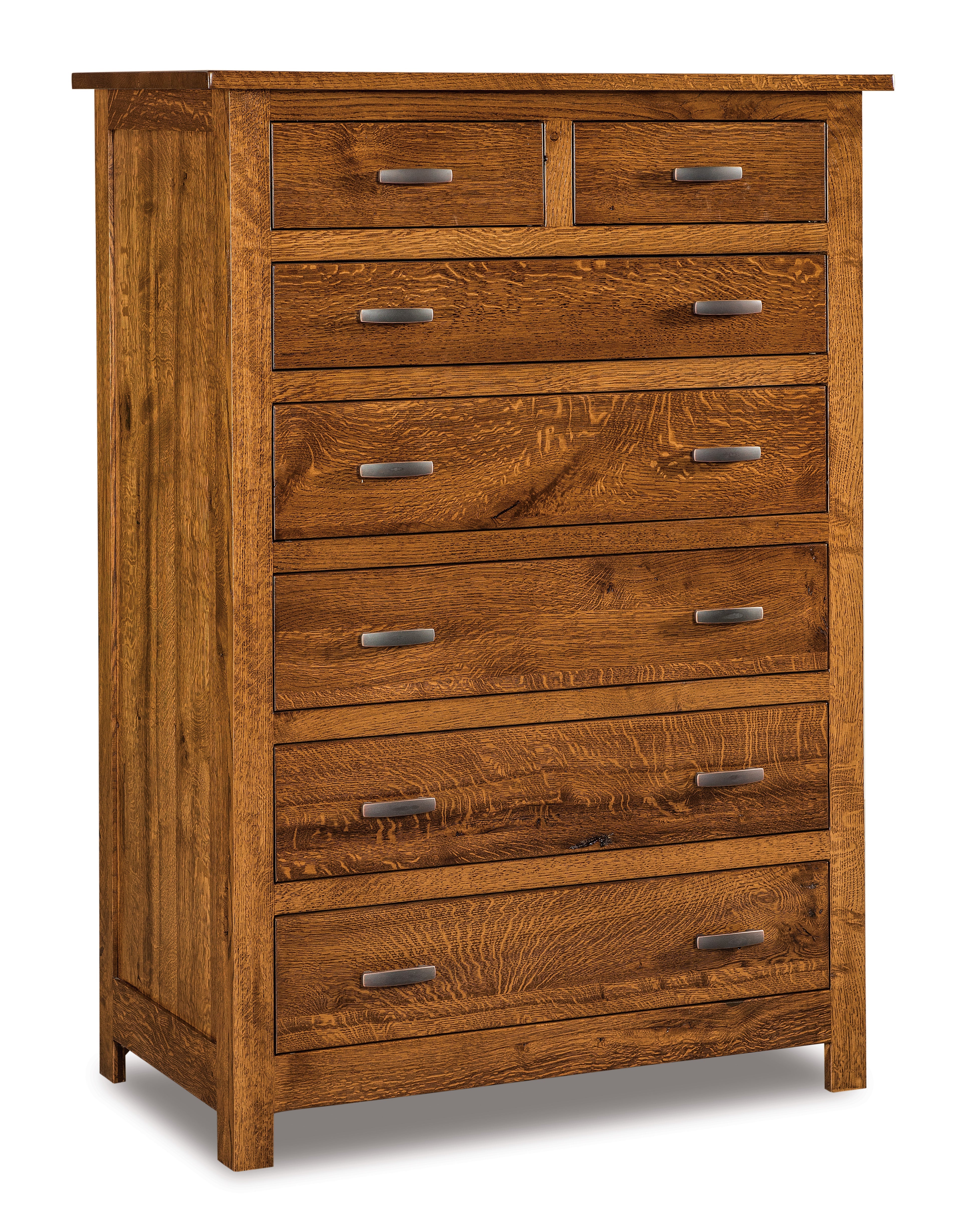 Amish Flush Mission Seven Drawer Chest