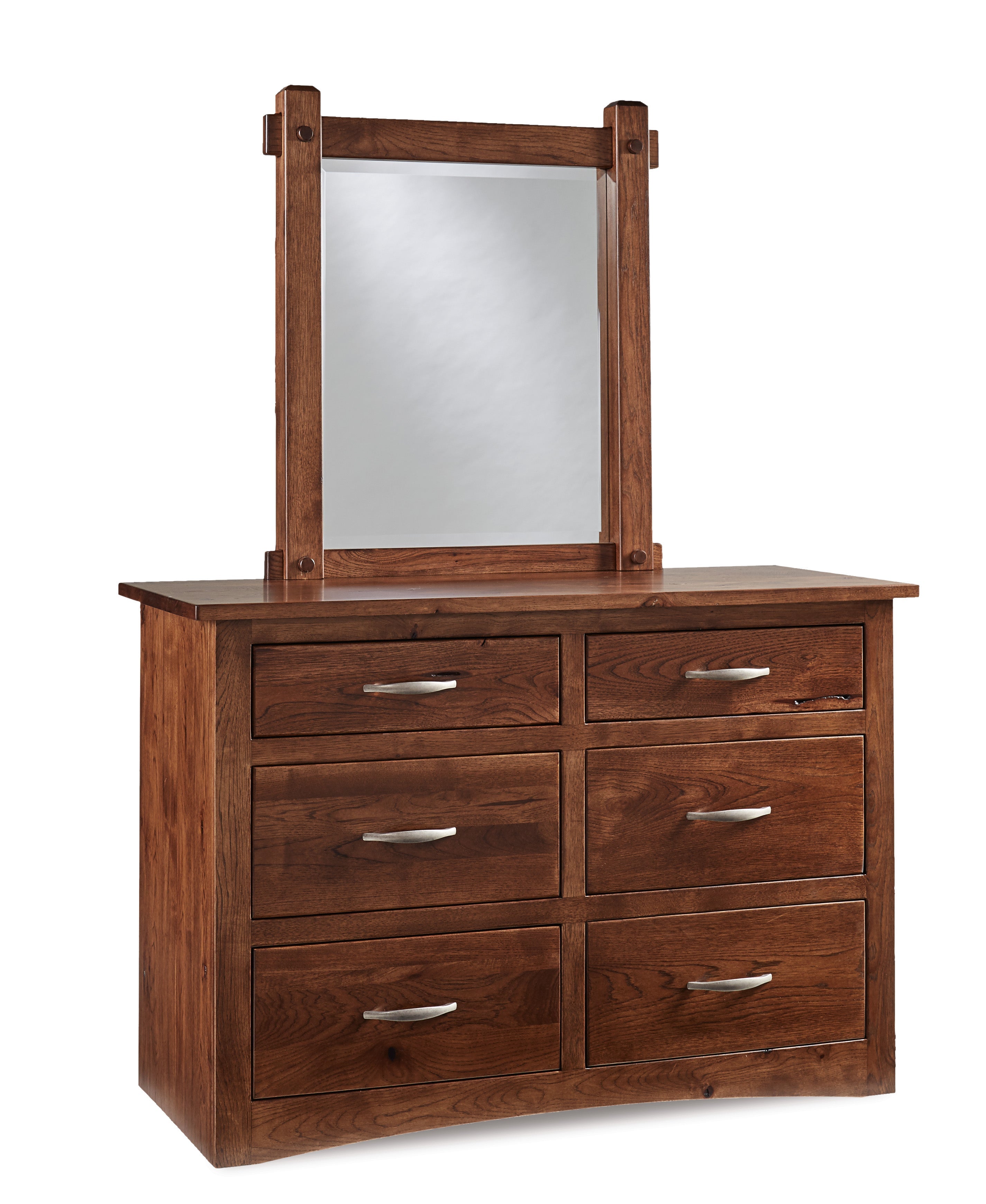 american made amish denver six drawer dresser with mirror