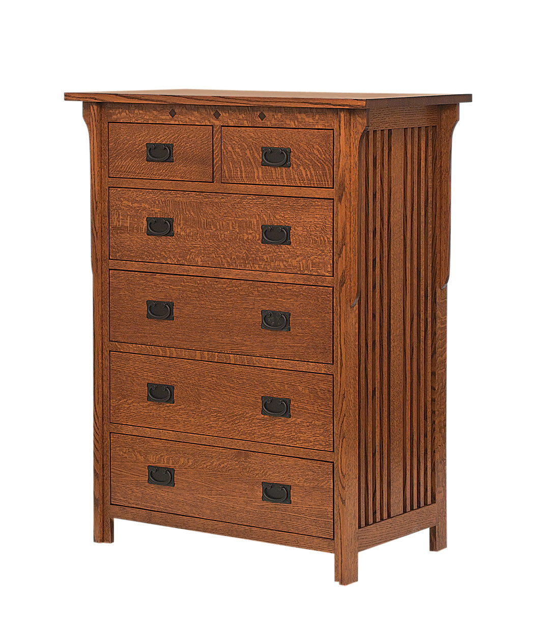 Amish Royal Mission Six Drawer Chest