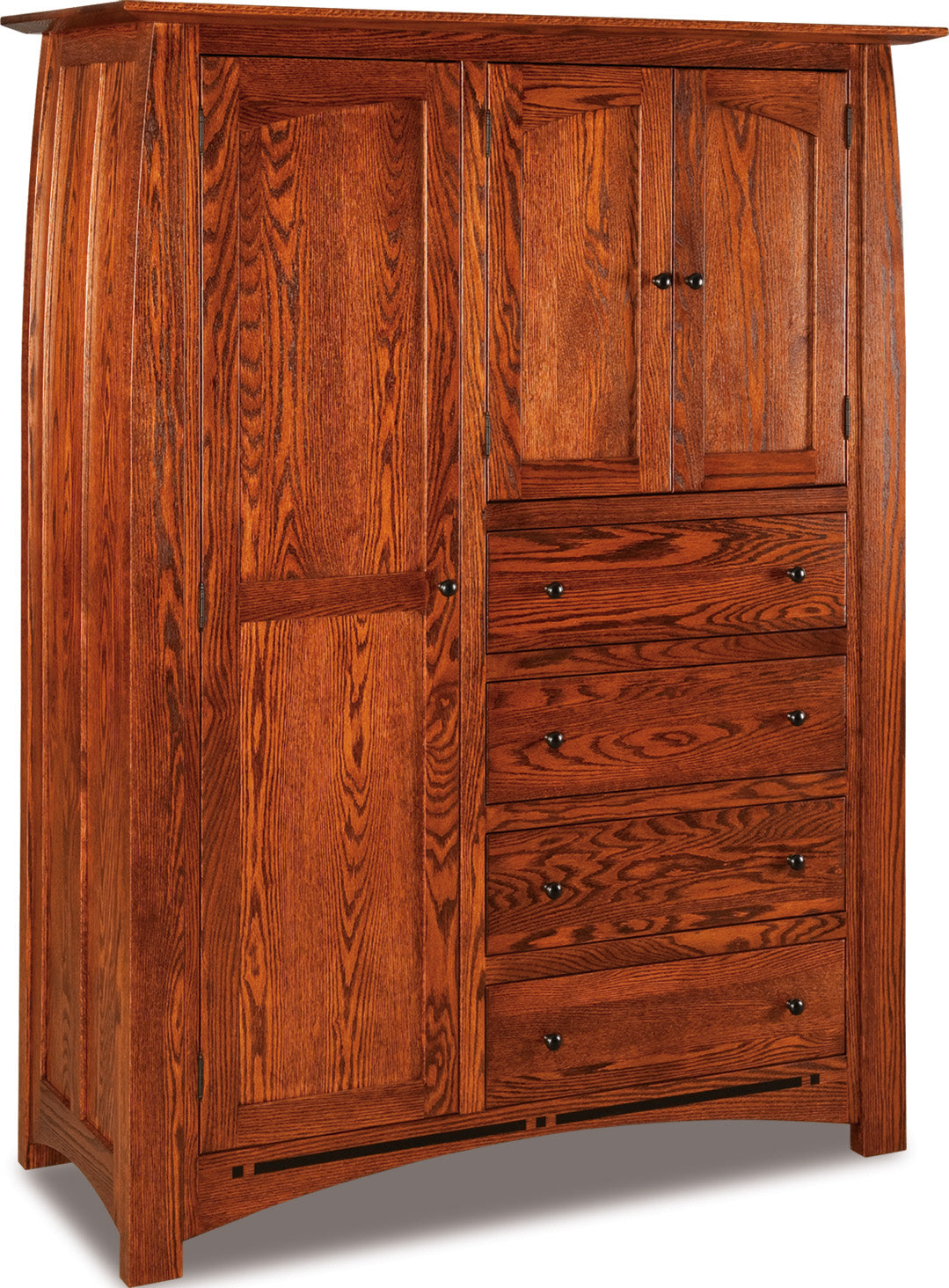 Amish Boulder Creek Four Drawer and Three Door Chifferobe