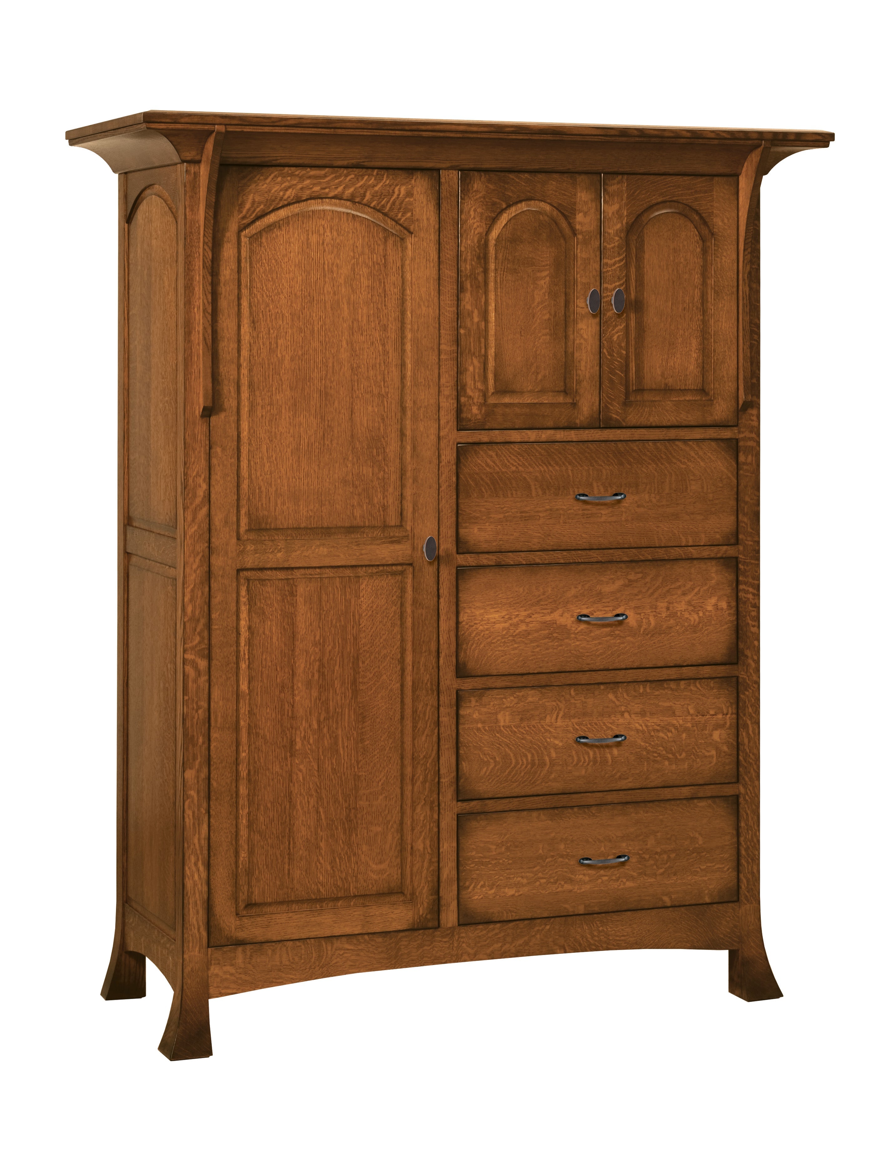 american made amish breckenridge four drawer three door armoire