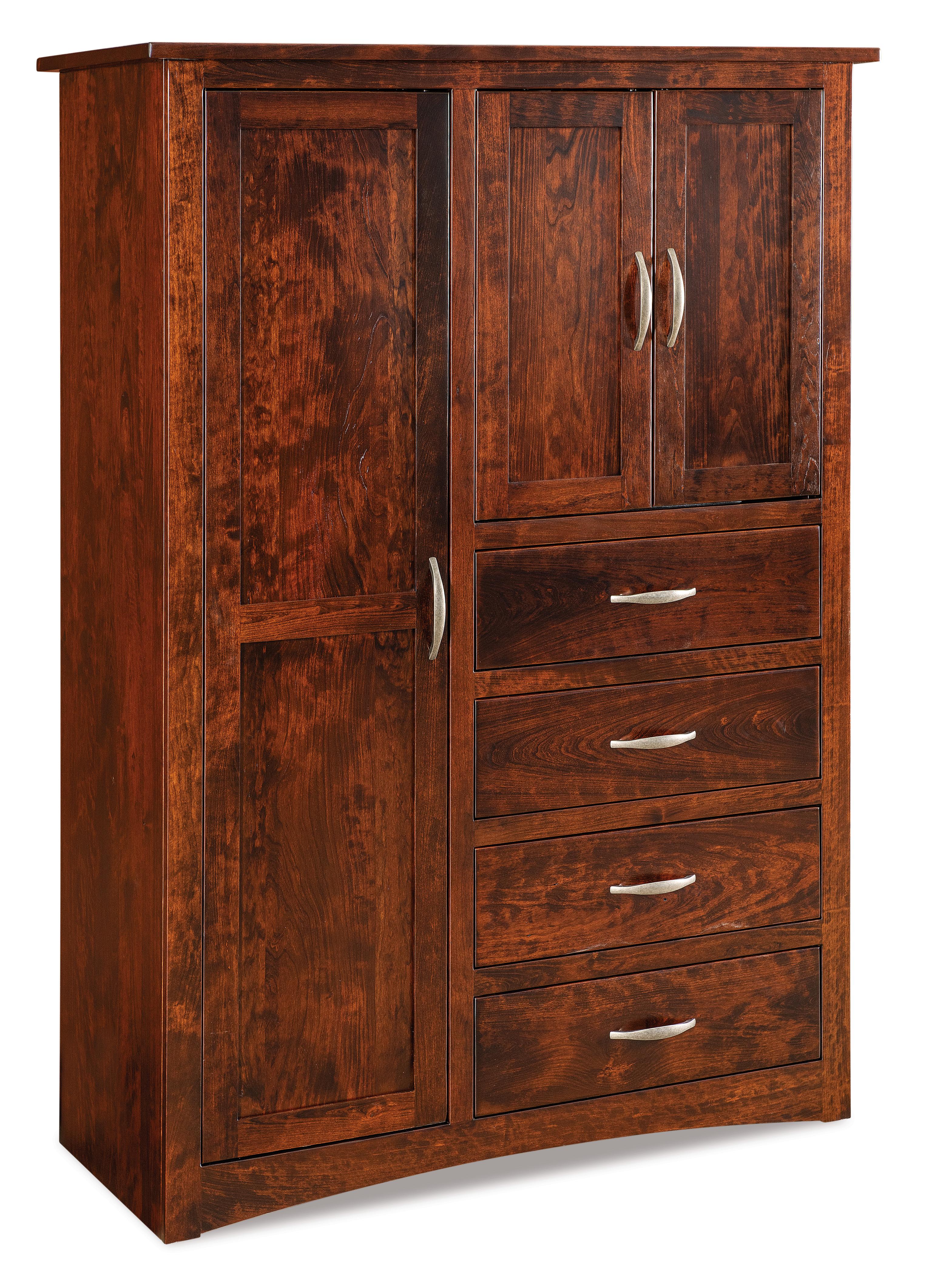 american made amish denver four drawer three door armoire