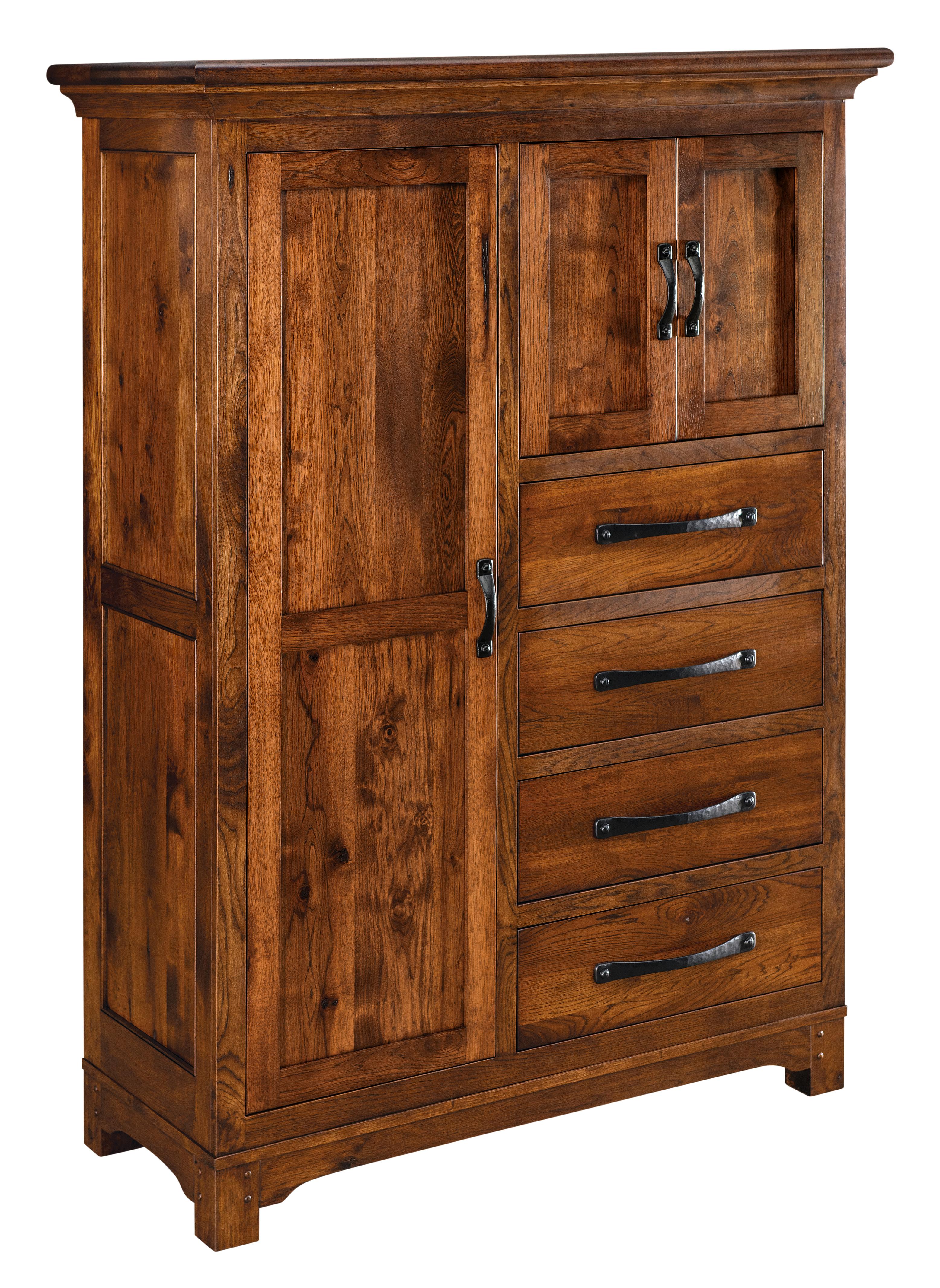 american made amish farmhouse four drawer three door armoire