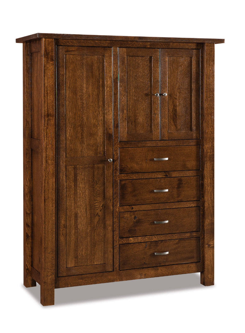 Amish Heidi Four Drawer and Three Door Chifferobe