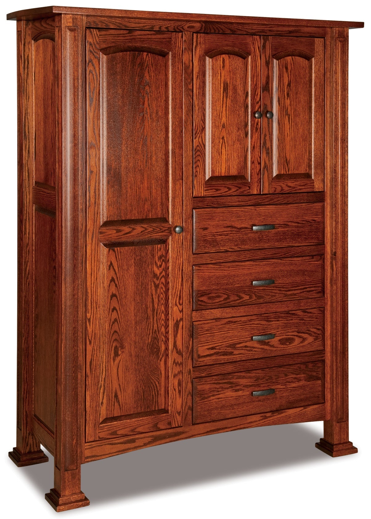 american made amish lexington four drawer three door armoire