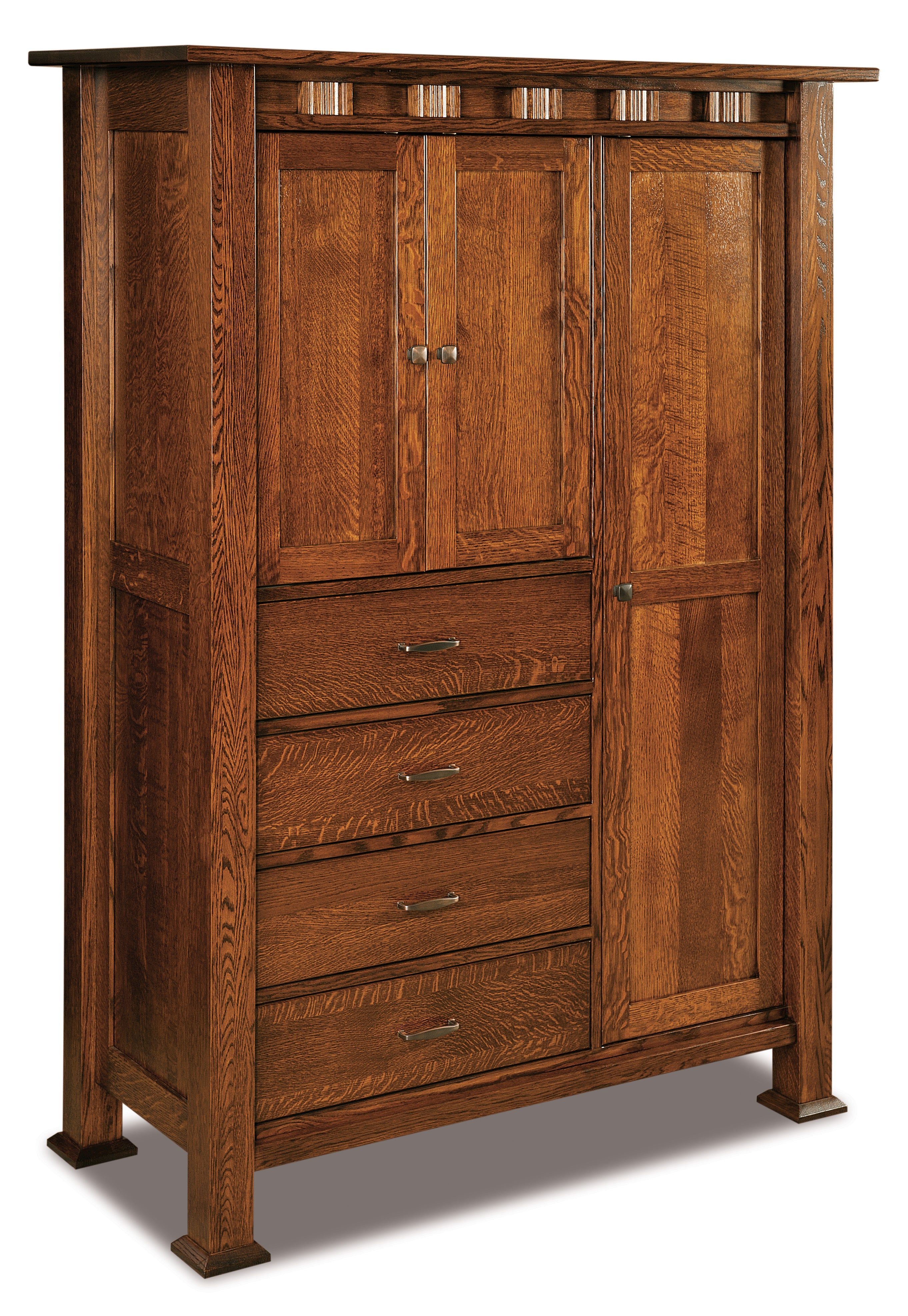 Amish Sequoyah Four Drawer Three Door Chifferobe