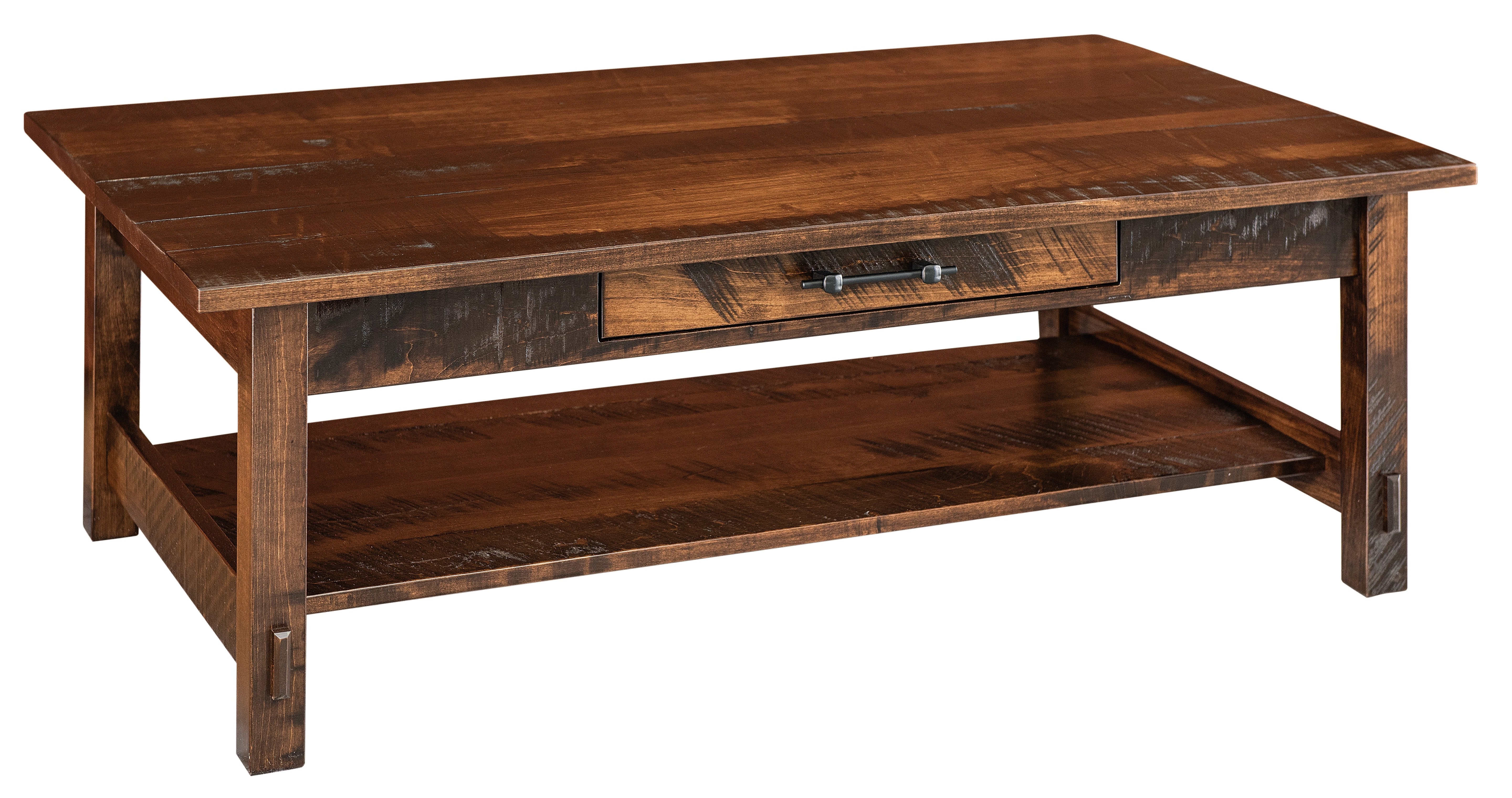 american made amish springhill open coffee table 