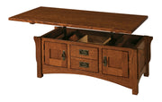 american made amish logan coffee table with lift top
