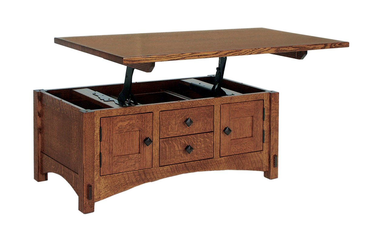 american made amish springhill coffee table with lift top