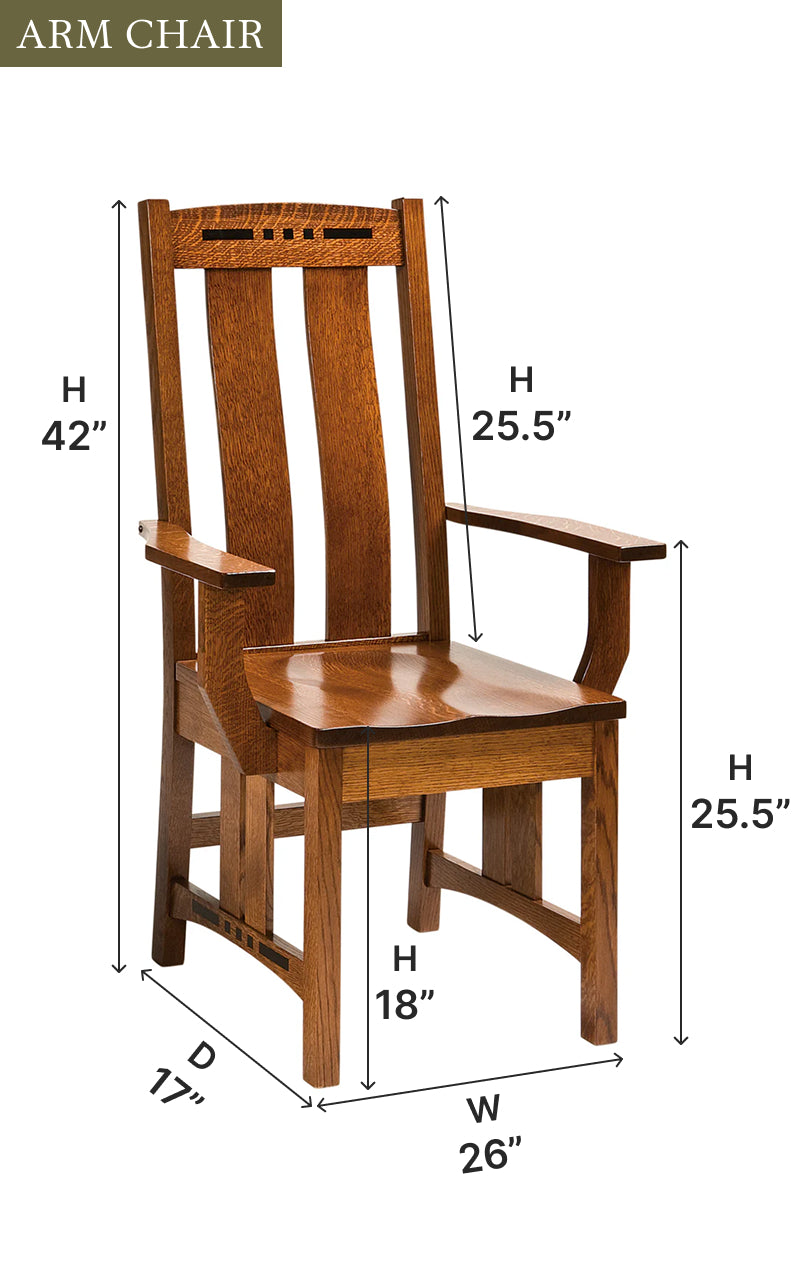 Amish Colebrook Dining Chair - Thumbnail 4