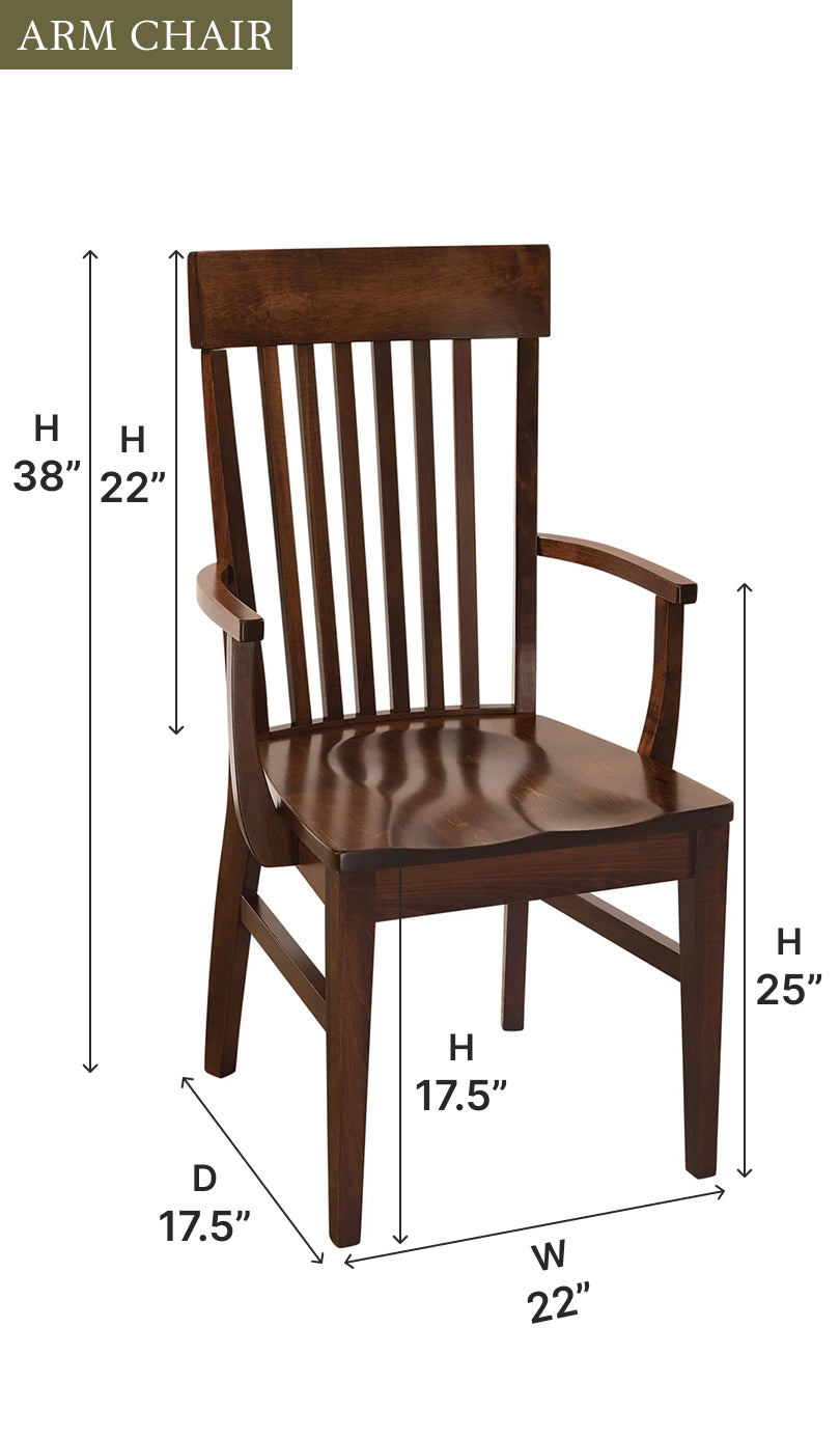 Amish Collins Dining Chair-Dining Chair-The Amish House