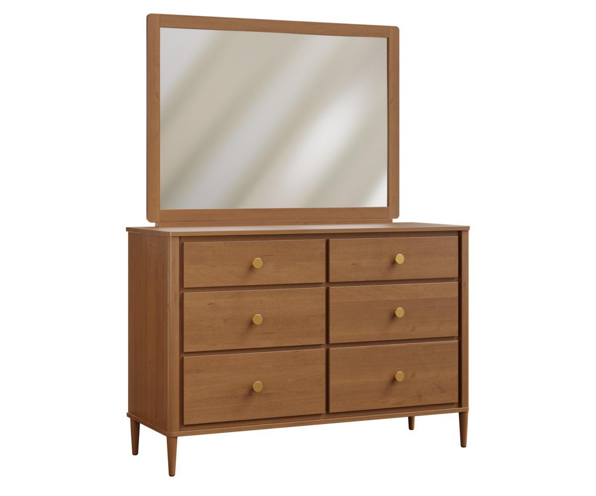 Amish Contour 56" Six Drawer Dresser