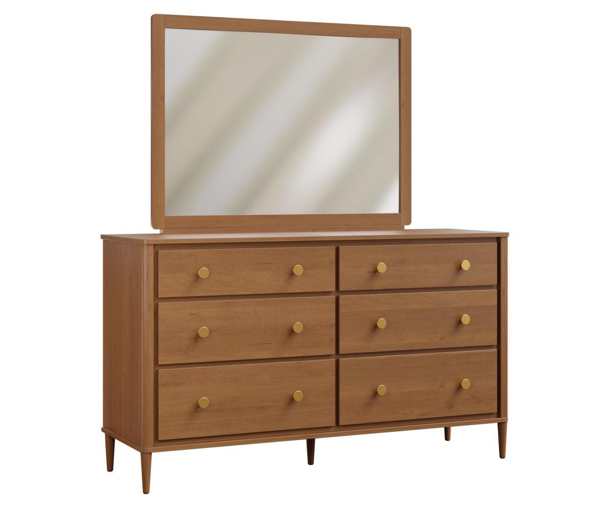 Amish Contour 66" Six Drawer Dresser