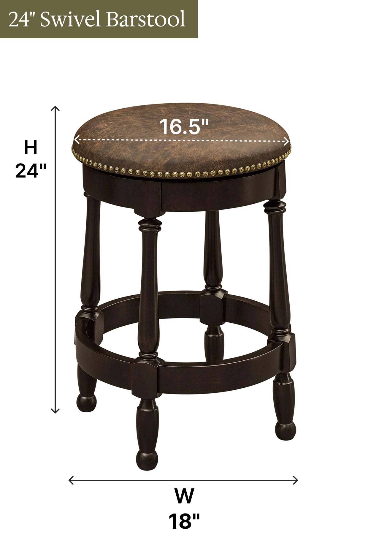 Amish Cosgrove Swivel Bar Stool
