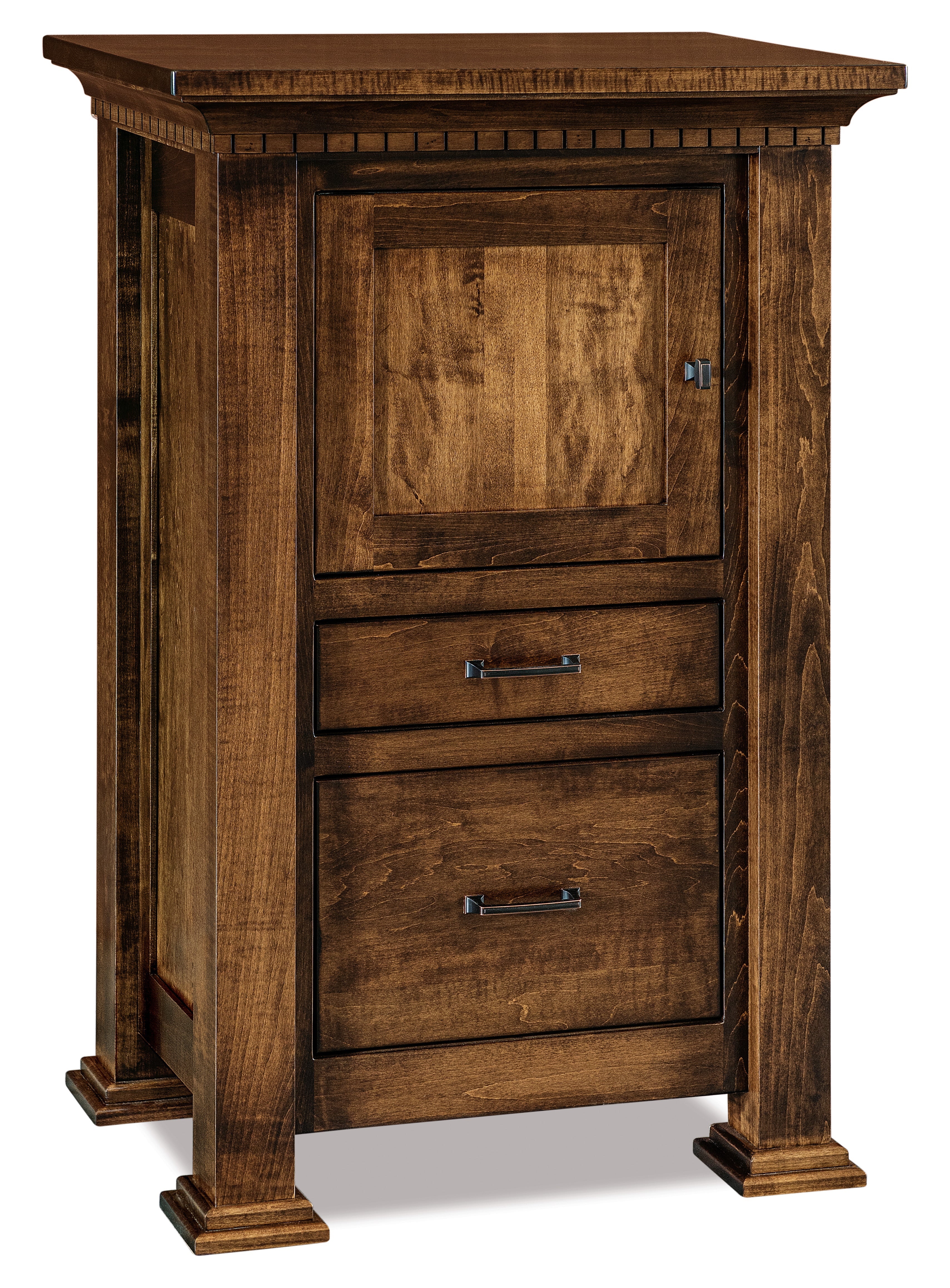 Amish Empire Two Drawer One Door CPAP Nightstand