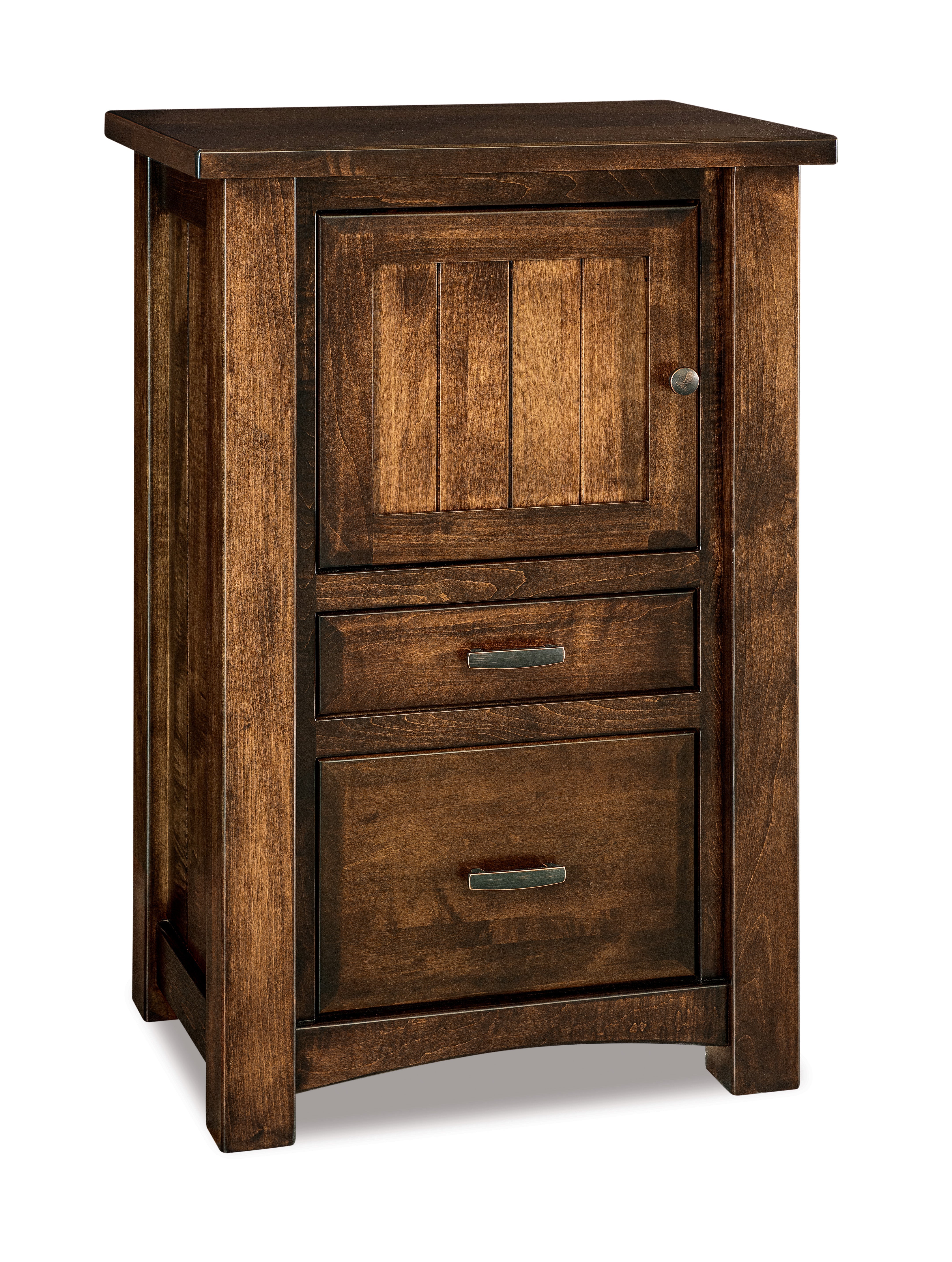 Amish Timbra Two Drawer One Door C-PAP Nightstand