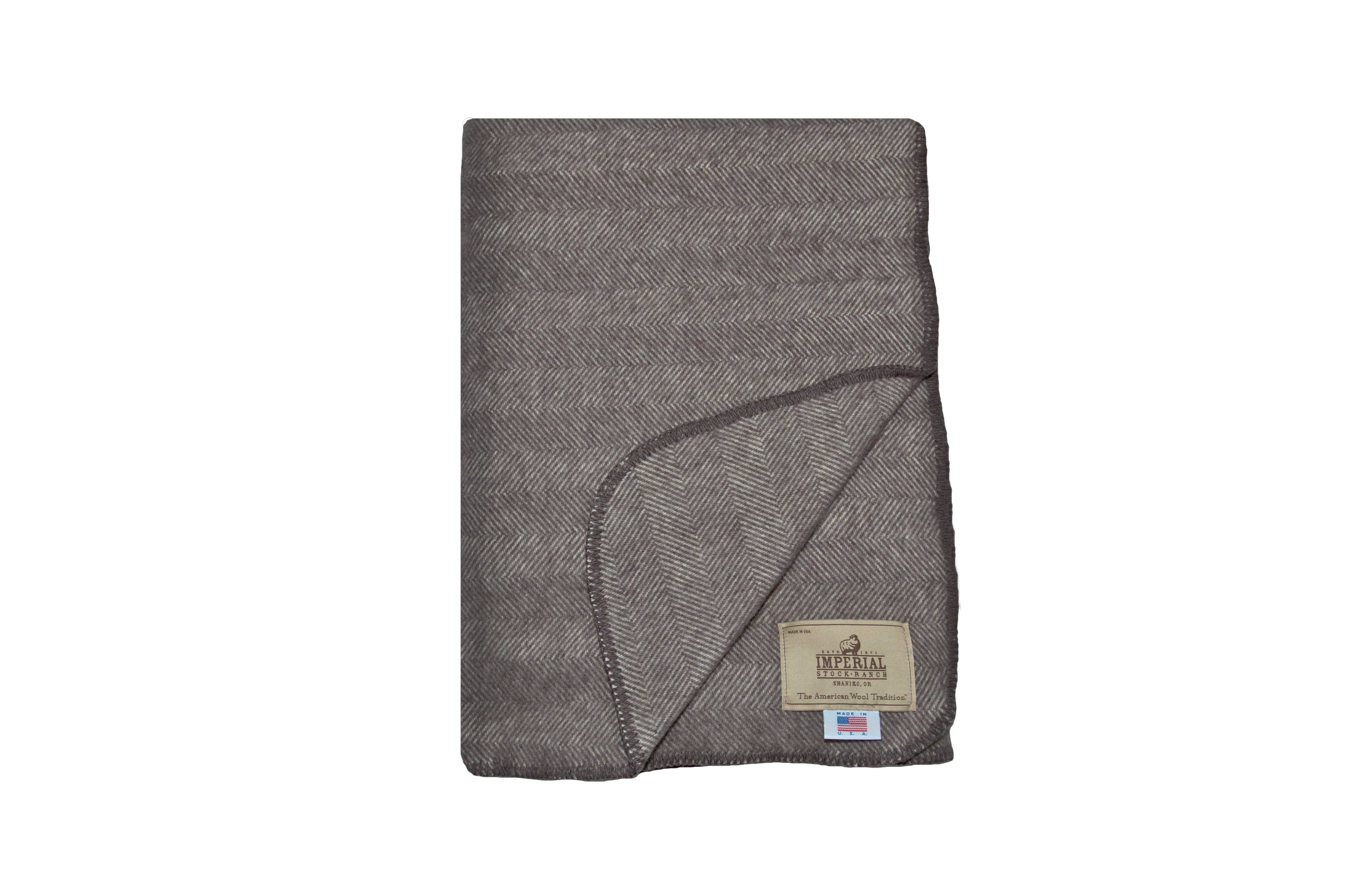 Imperial Heritage Wool Throw Blanket - Herringbone Collection