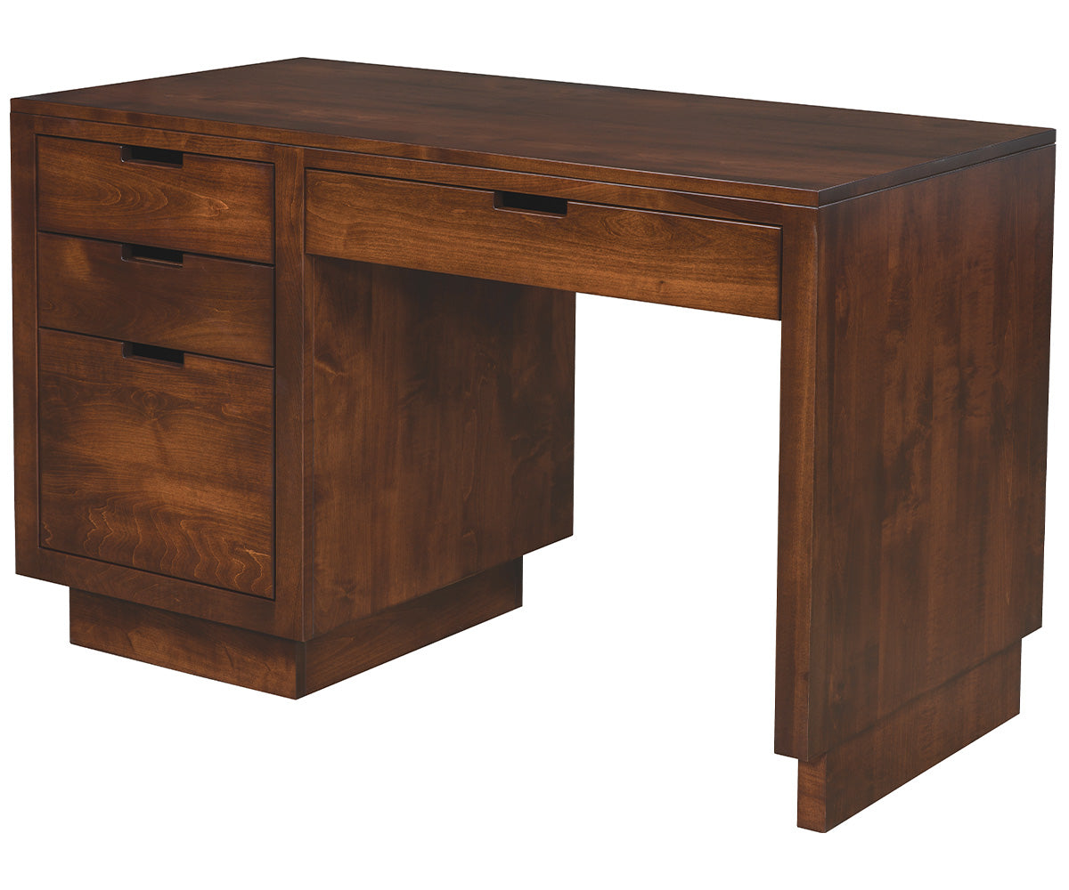 amish desk shown in brown maple