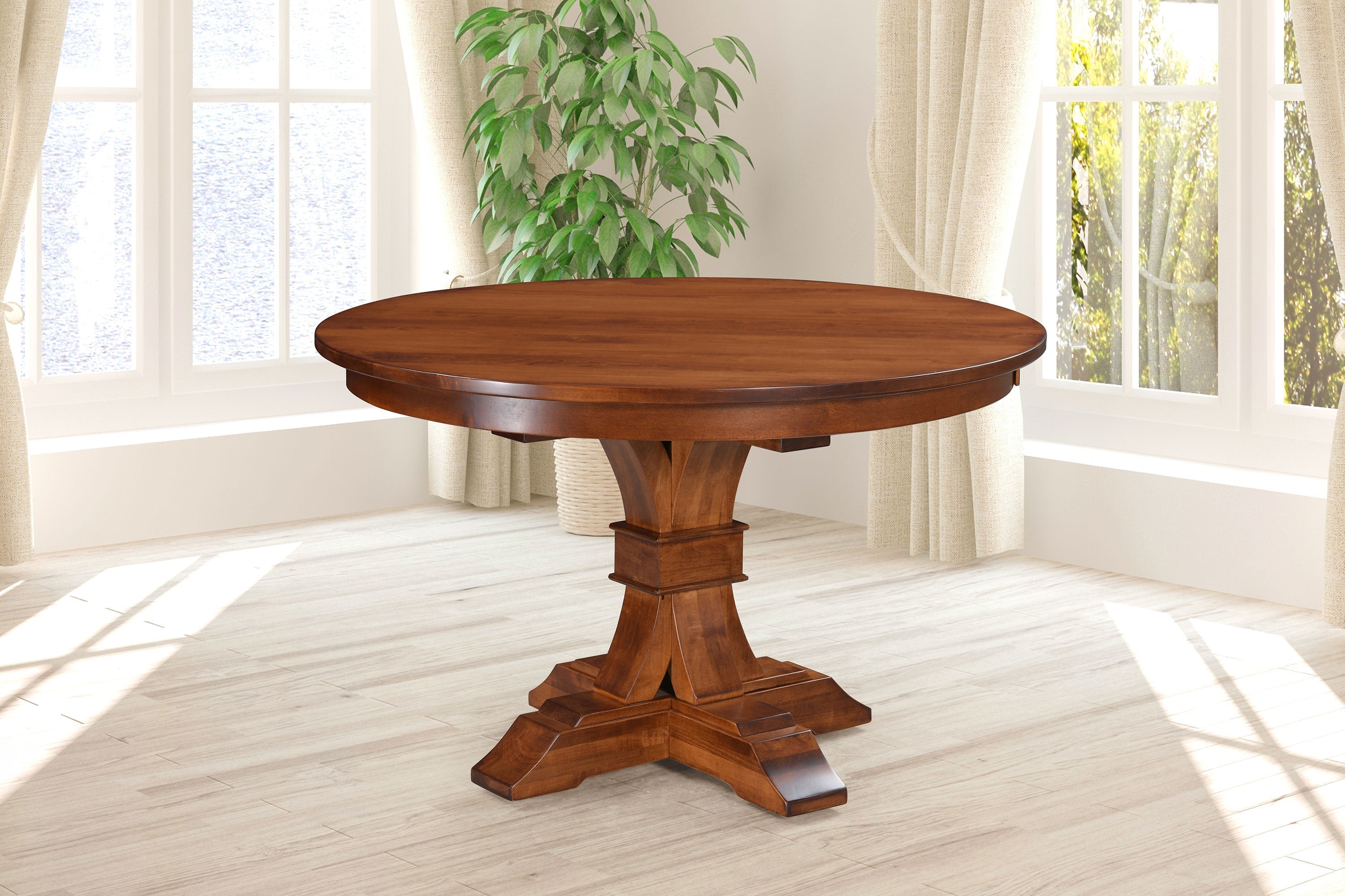 amish bowerston single pedestal table