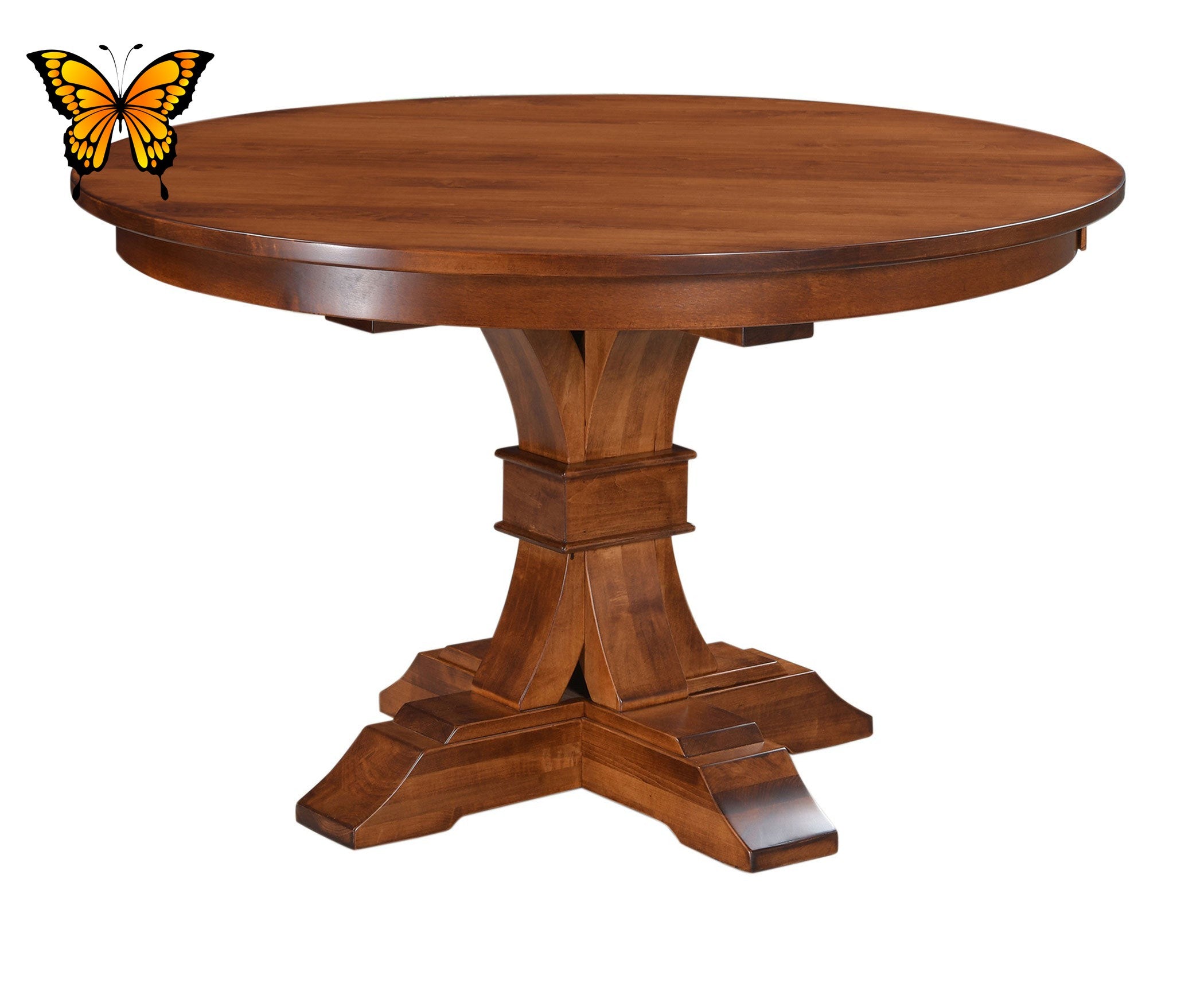 amish bowerston single pedestal table