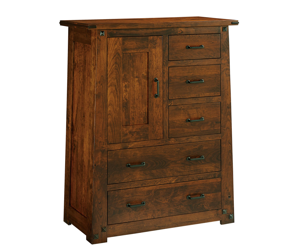 Amish Encada Five Drawer One Door Chest