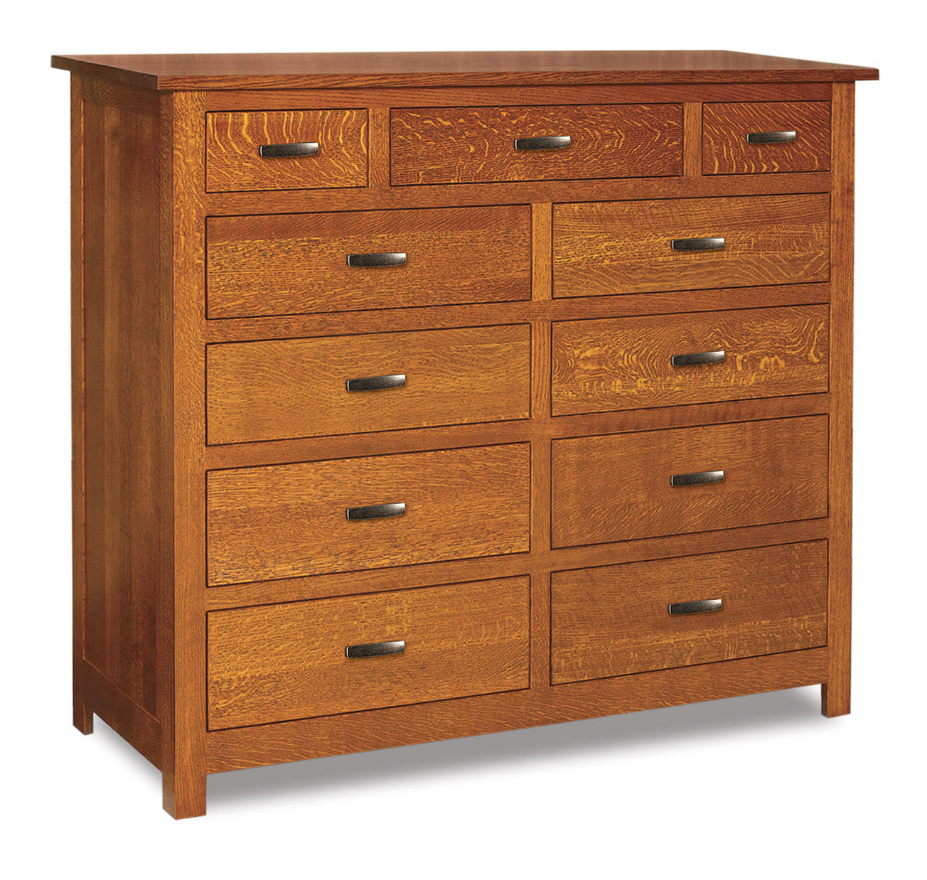 Amish Flush Mission Eleven Drawer Chest