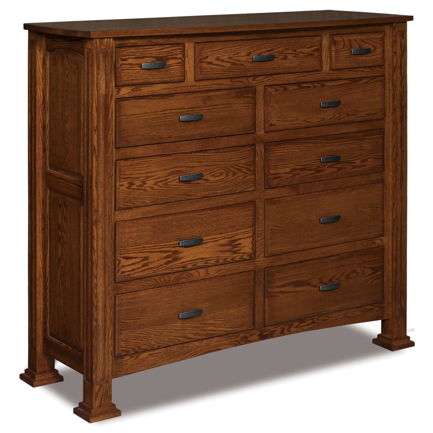 american made amish lexington eleven drawer double chest