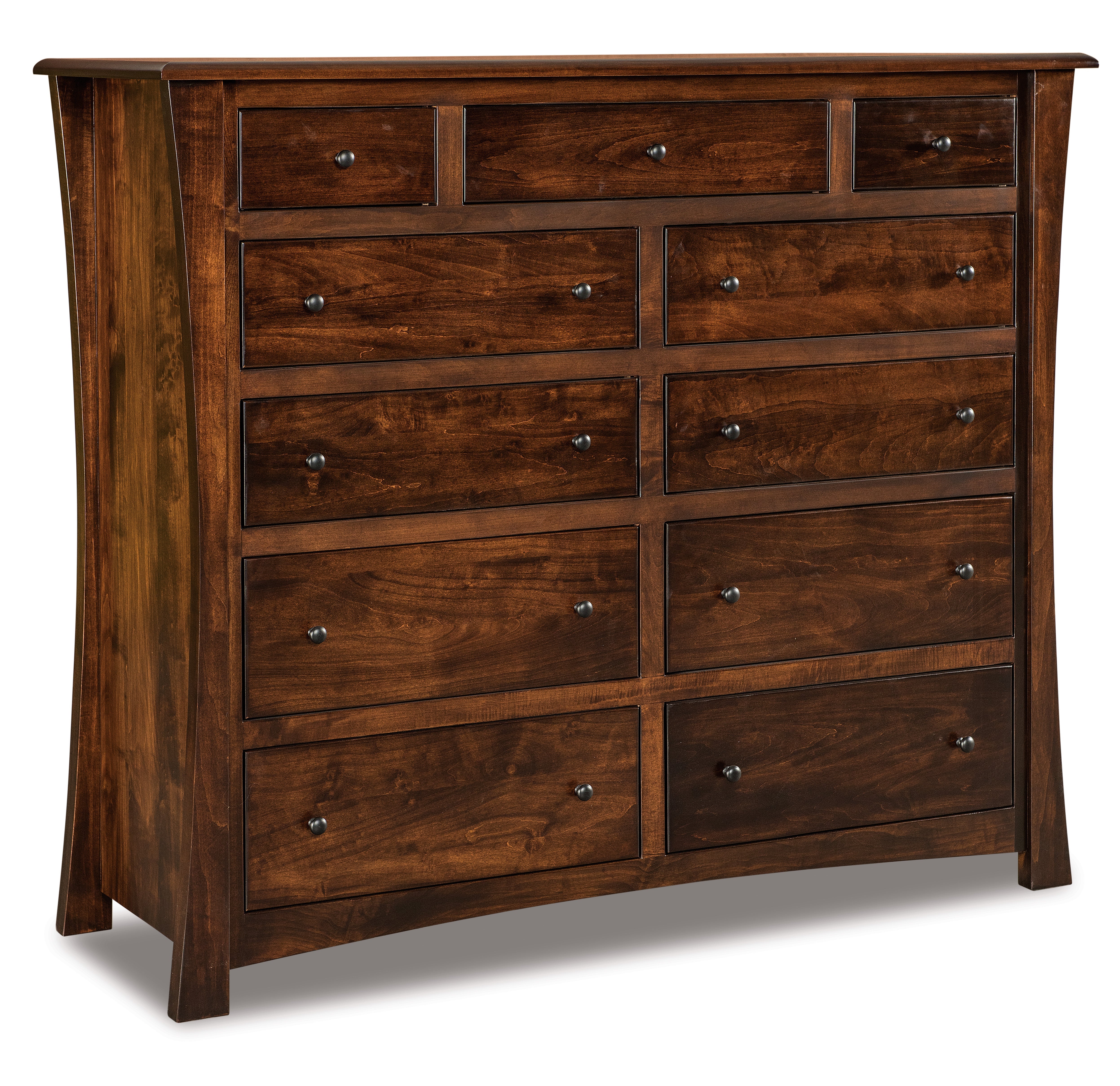 american made amish matison eleven drawer double chest