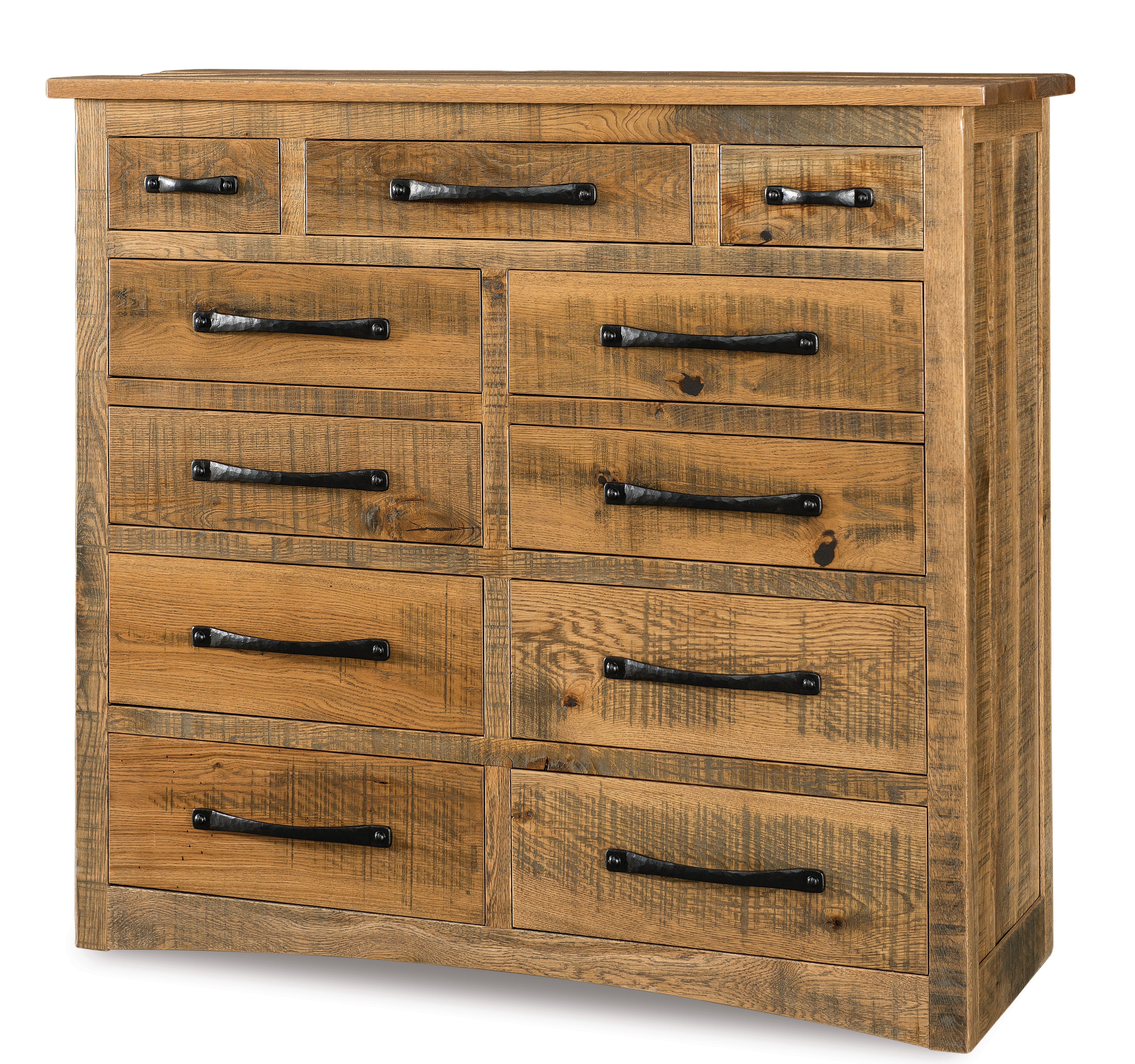 Amish Orewood Eleven Drawer Double Chest