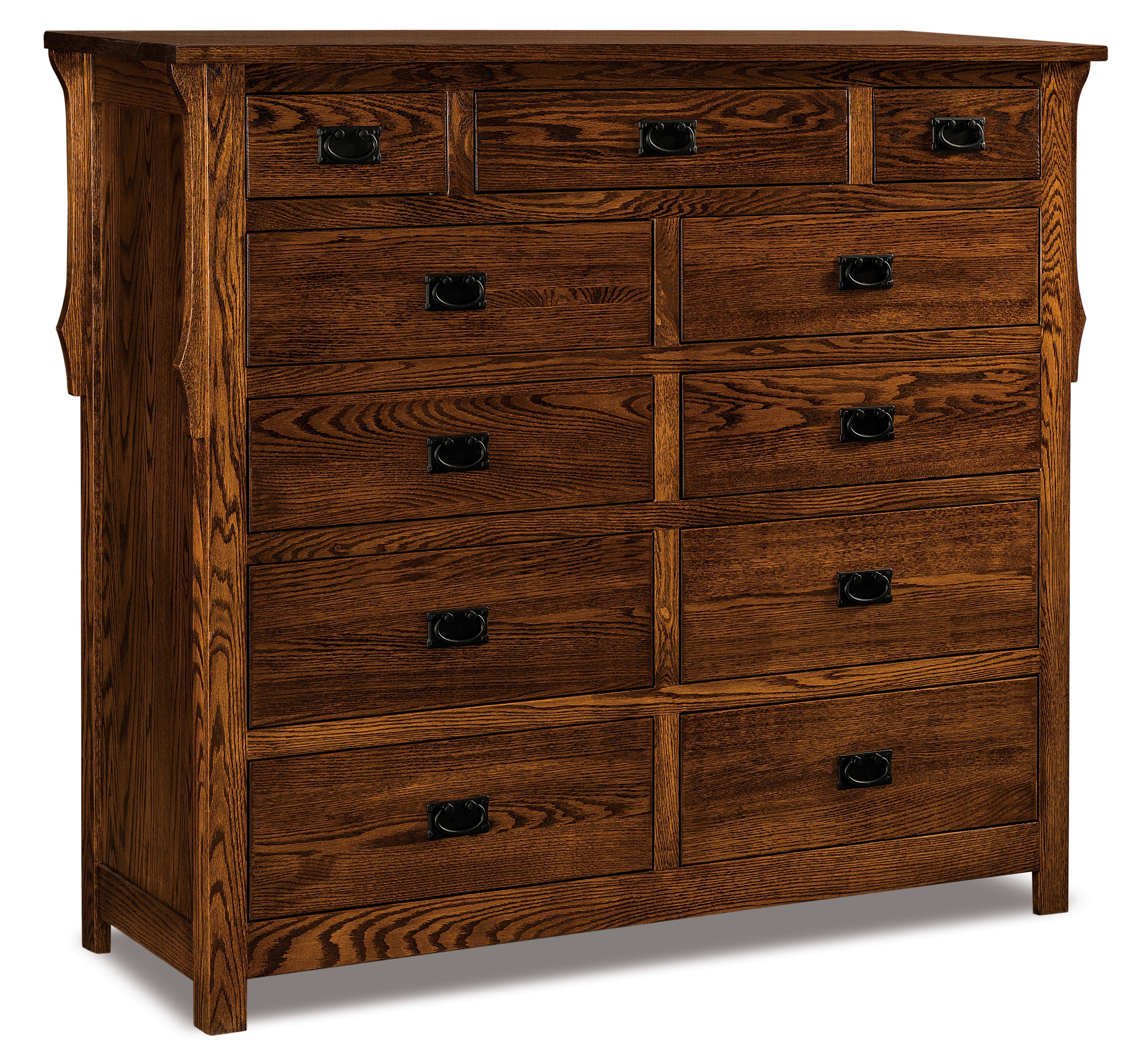 Amish Stick Mission Eleven Drawer Double Chest