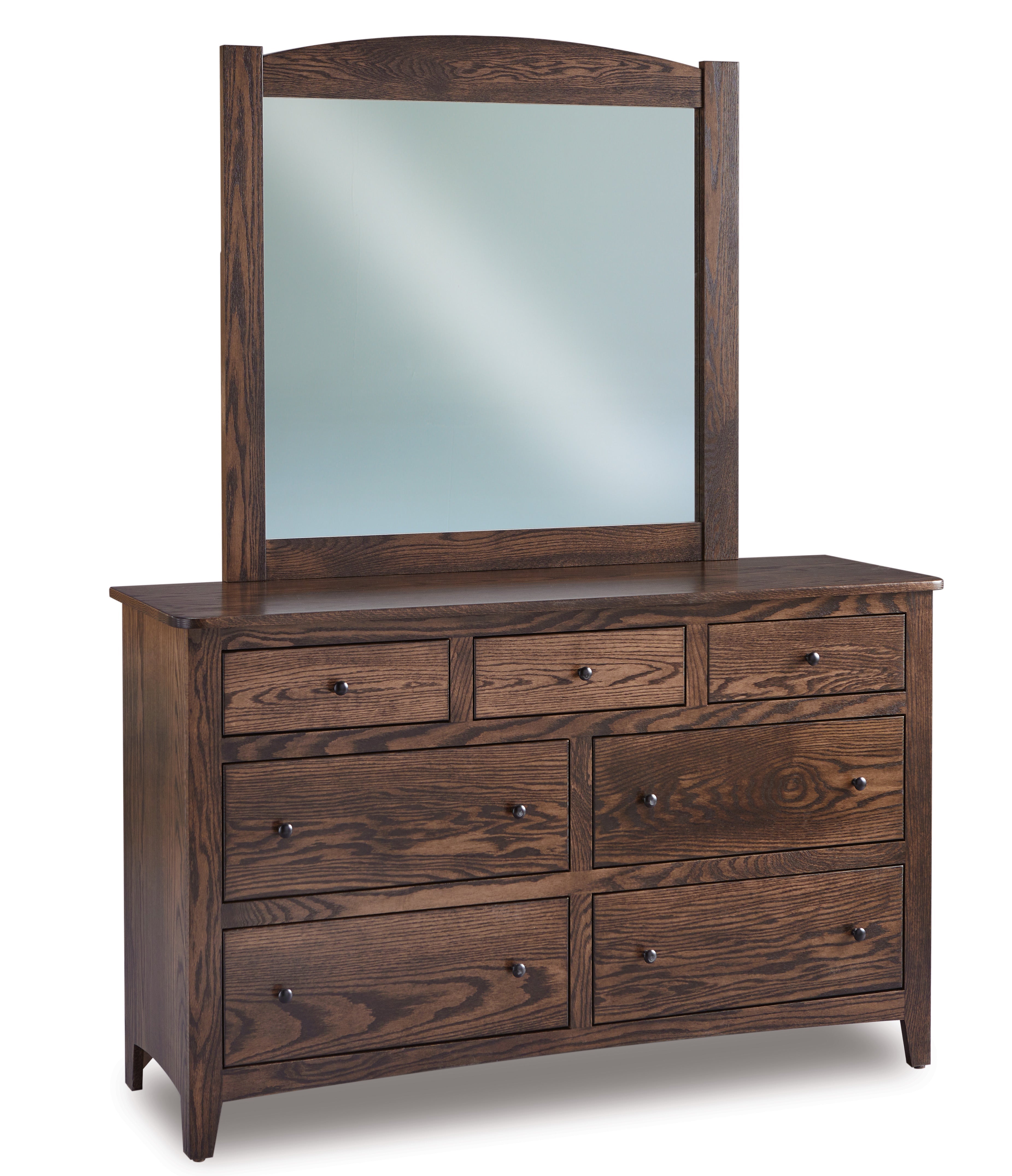 american made amish dover seven drawer dresser with mirror