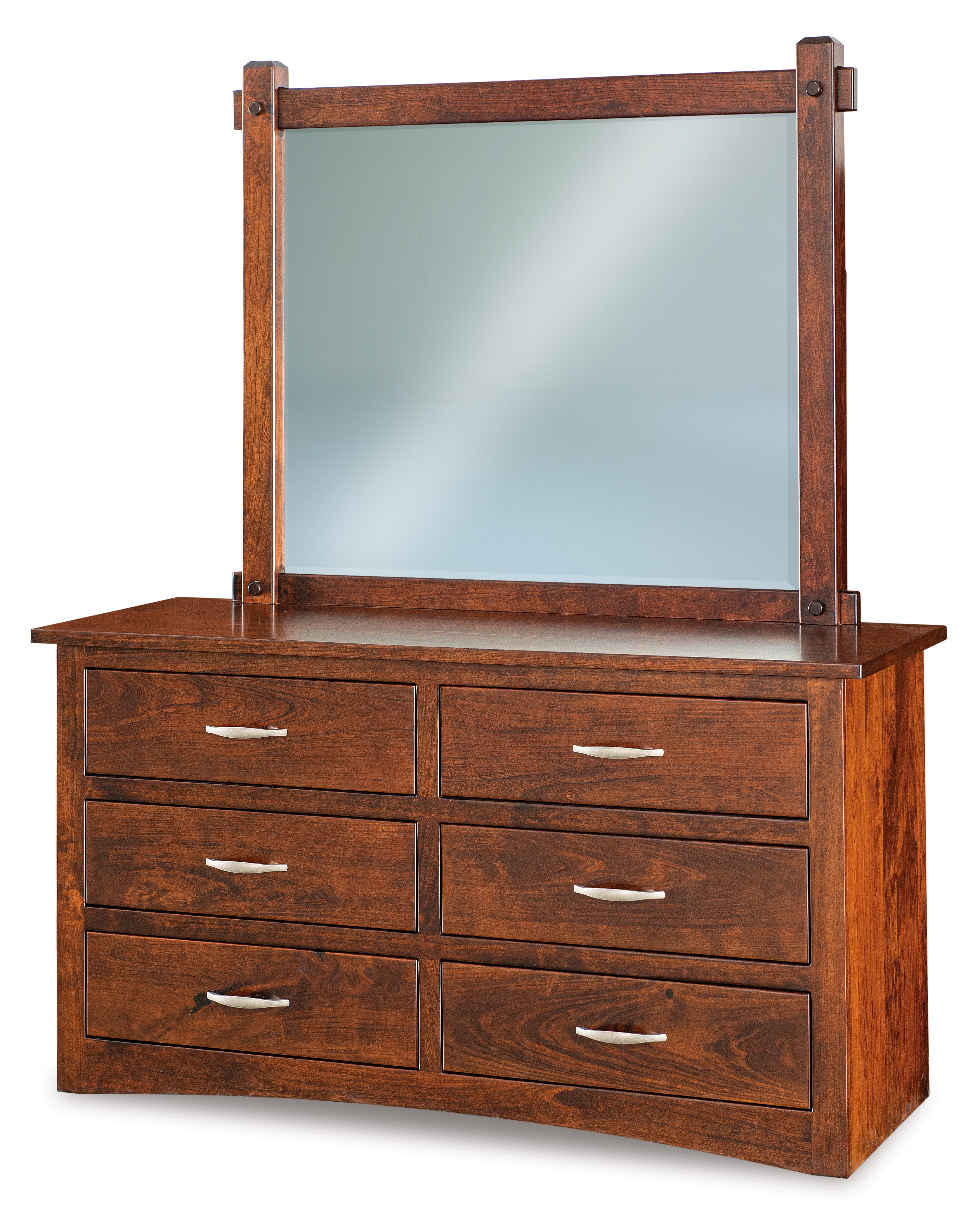 american made amish denver six drawer dresser with mirror