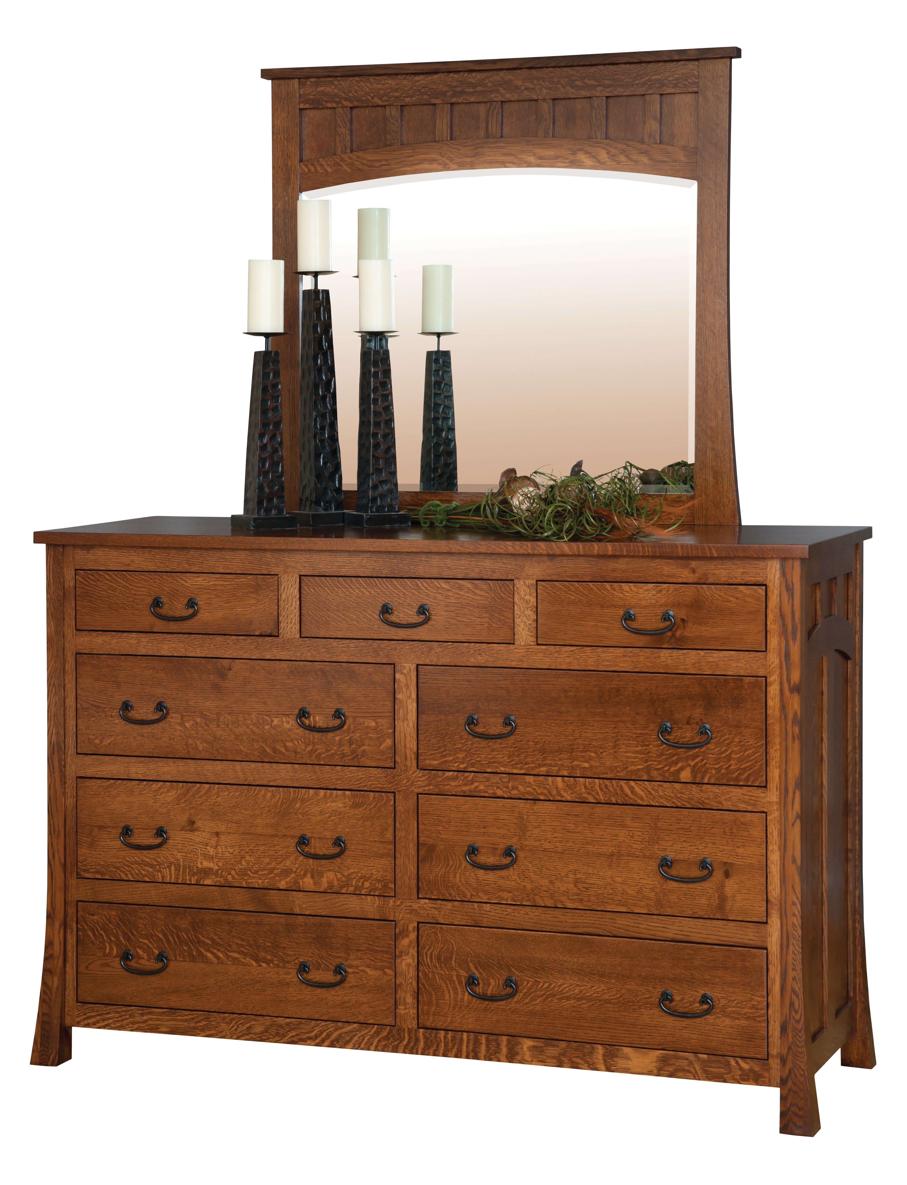 Amish Bridgeport Mission Nine Drawer Dresser